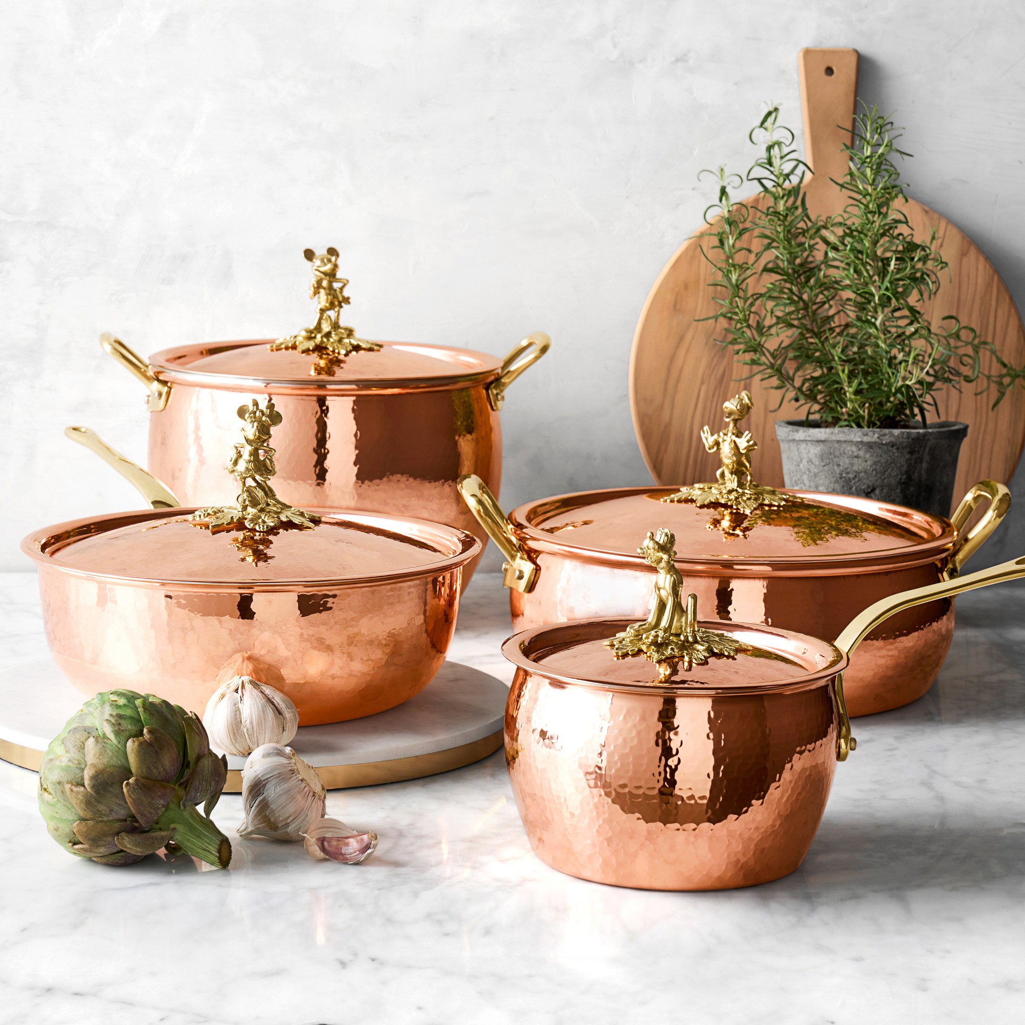 Ruffoni Historia Disney© Hammered Copper Saucepan with Pluto Knob, 2 1/2-Qt.