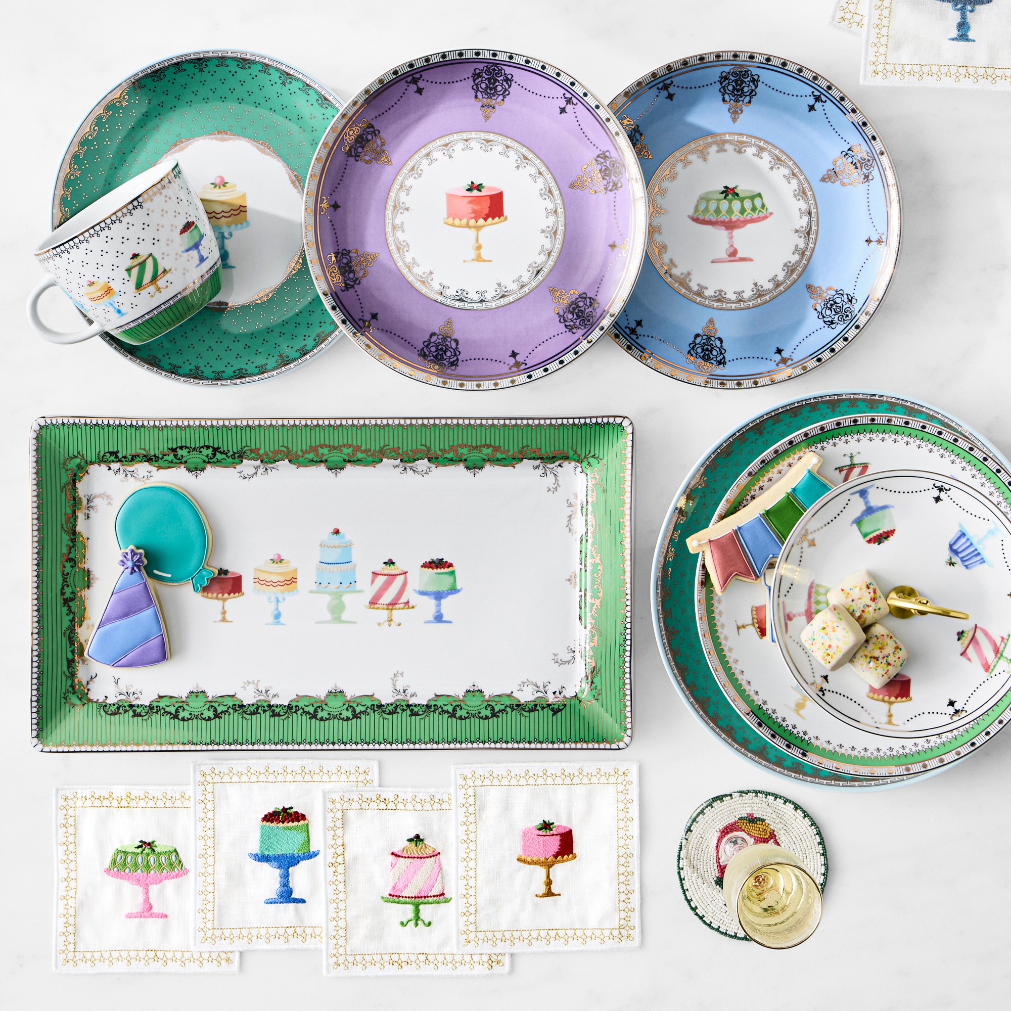 Celebration Beaded Coasters, Set of 4