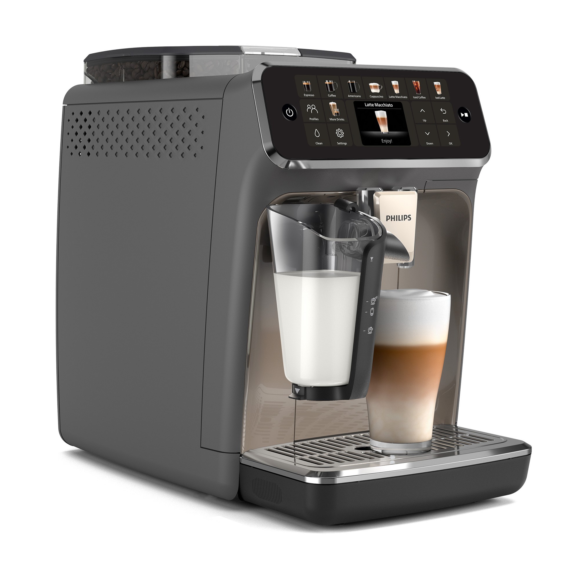 Philips 5500 Fully Automatic Espresso Machine with LatteGo & Iced Coffee