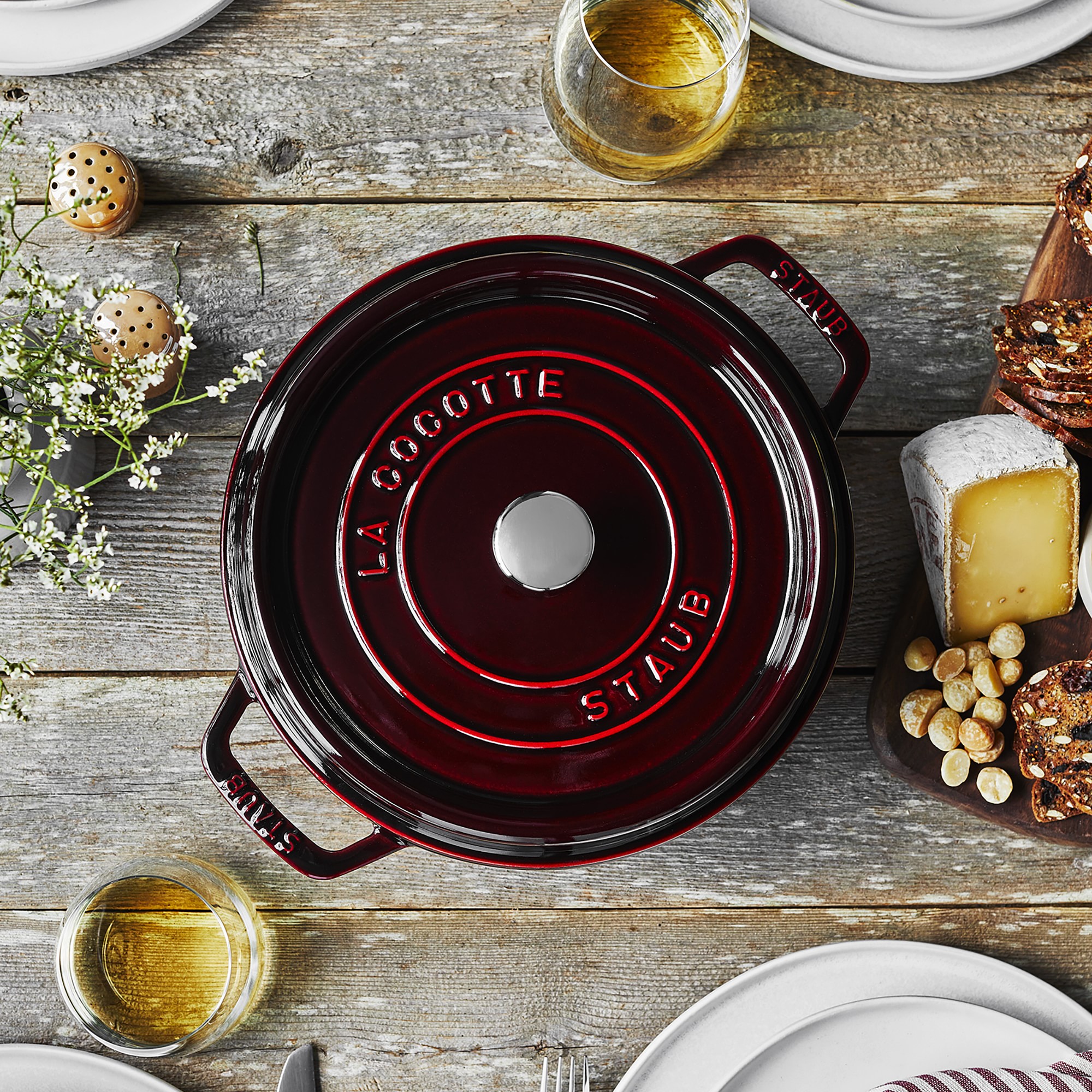 Staub Enameled Cast Iron Round Dutch Oven