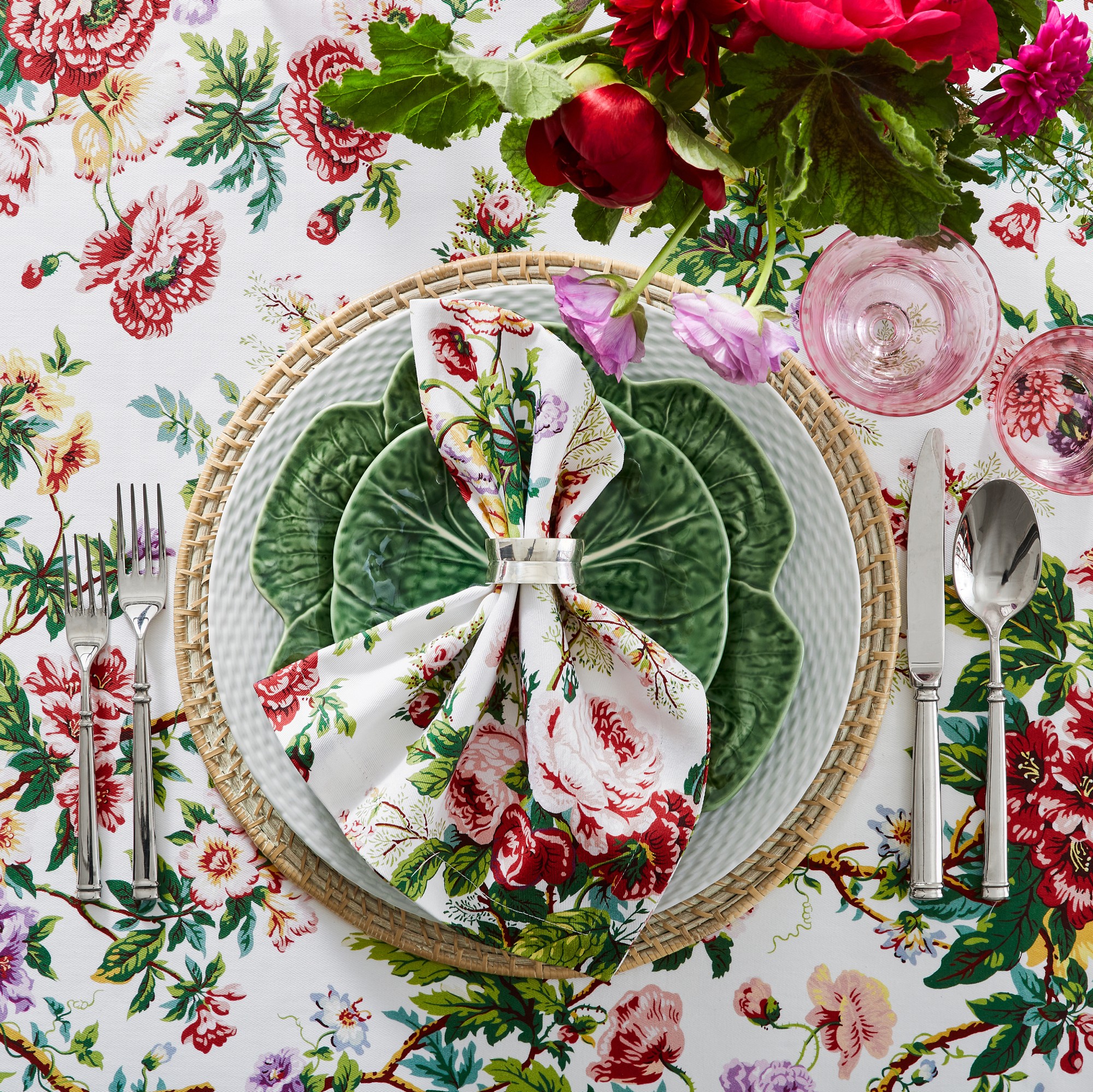 Spring Floral Napkins, Set of 4