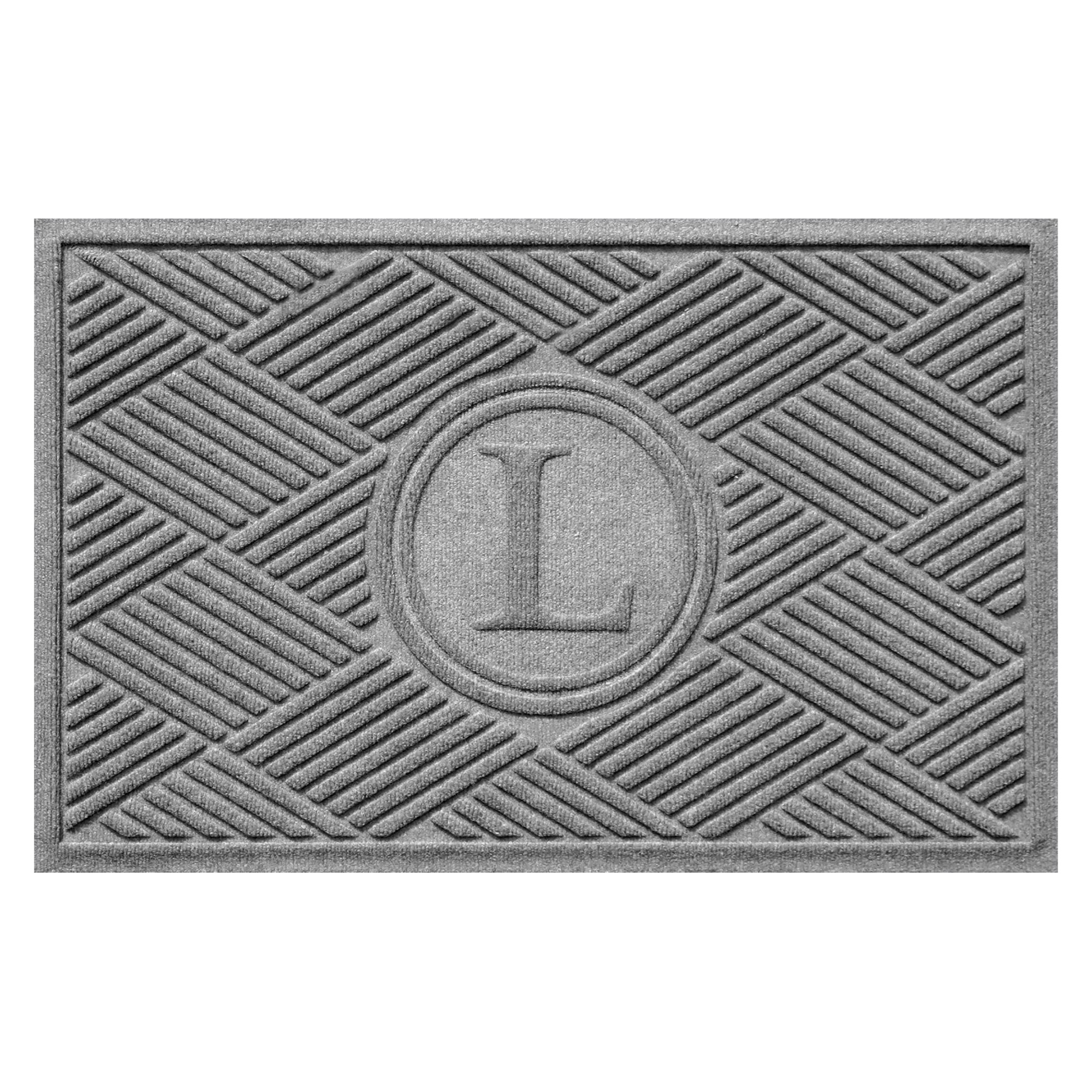 Waterhog Diamonds Commercial Grade Indoor/Outdoor Monogram Doormat, 2' X 3'