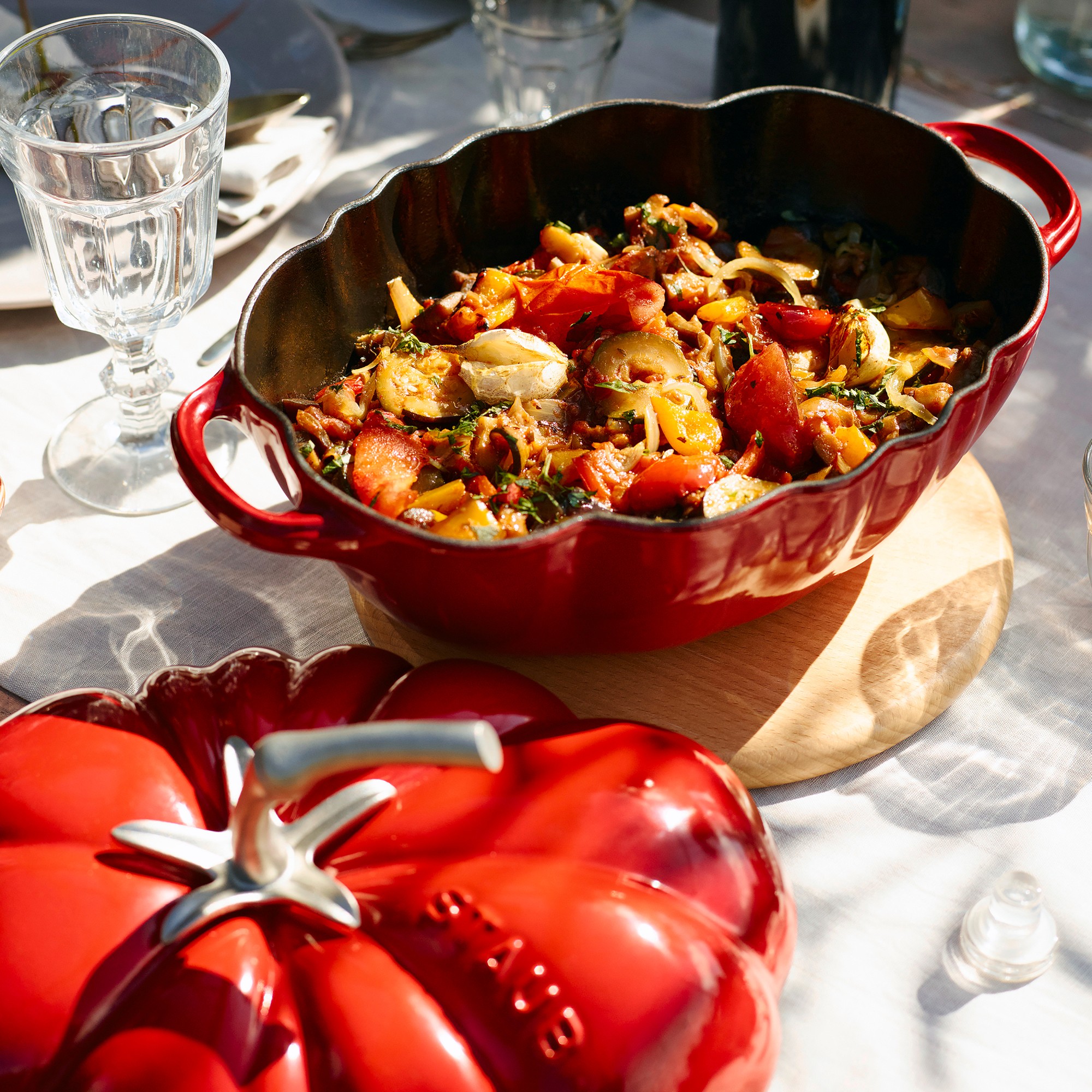 Staub Enameled Cast Iron Tomato Cocotte, 3-Qt.