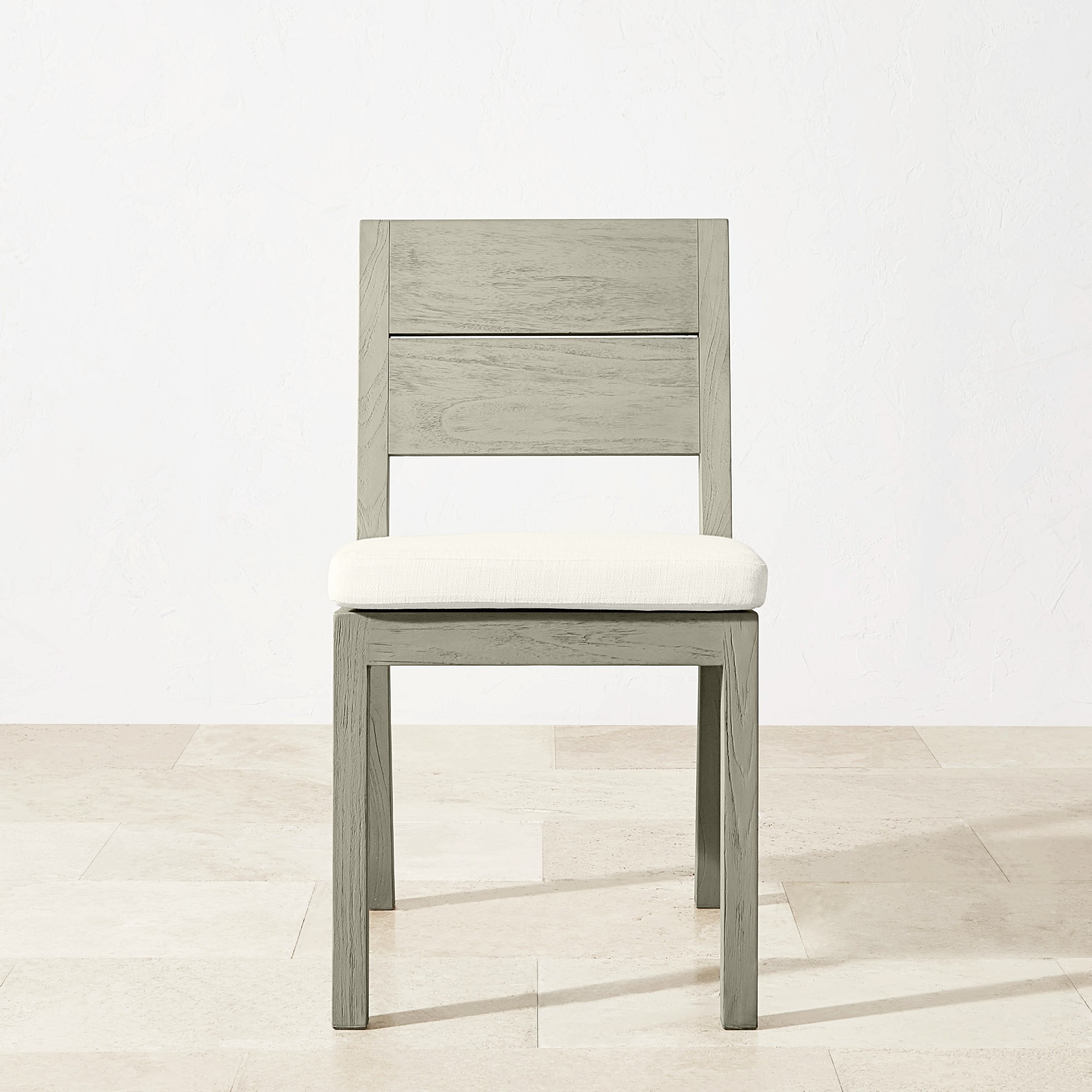 Larnaca Outdoor Grey Teak Dining Side Chair