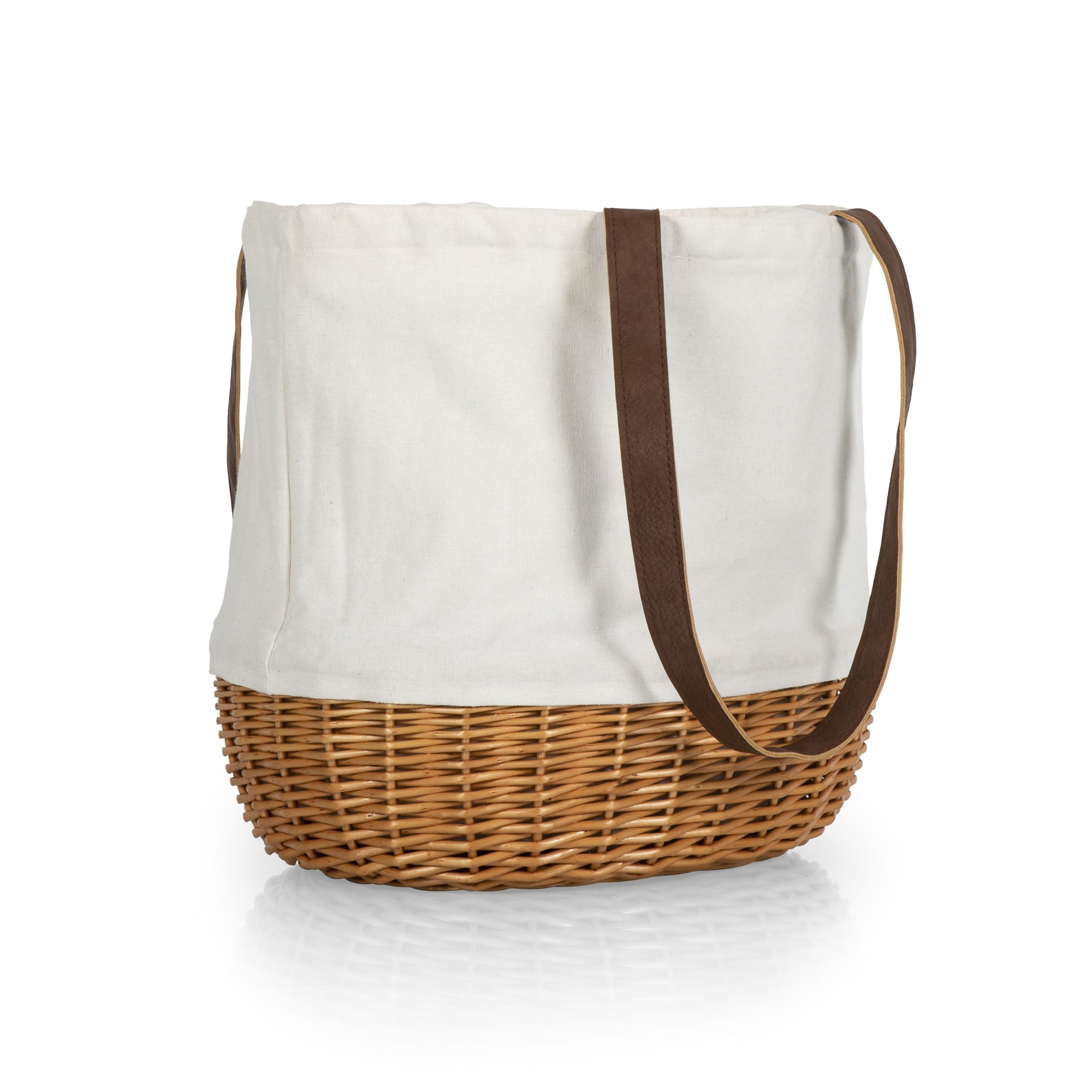 Seville Canvas and Willow Basket Tote