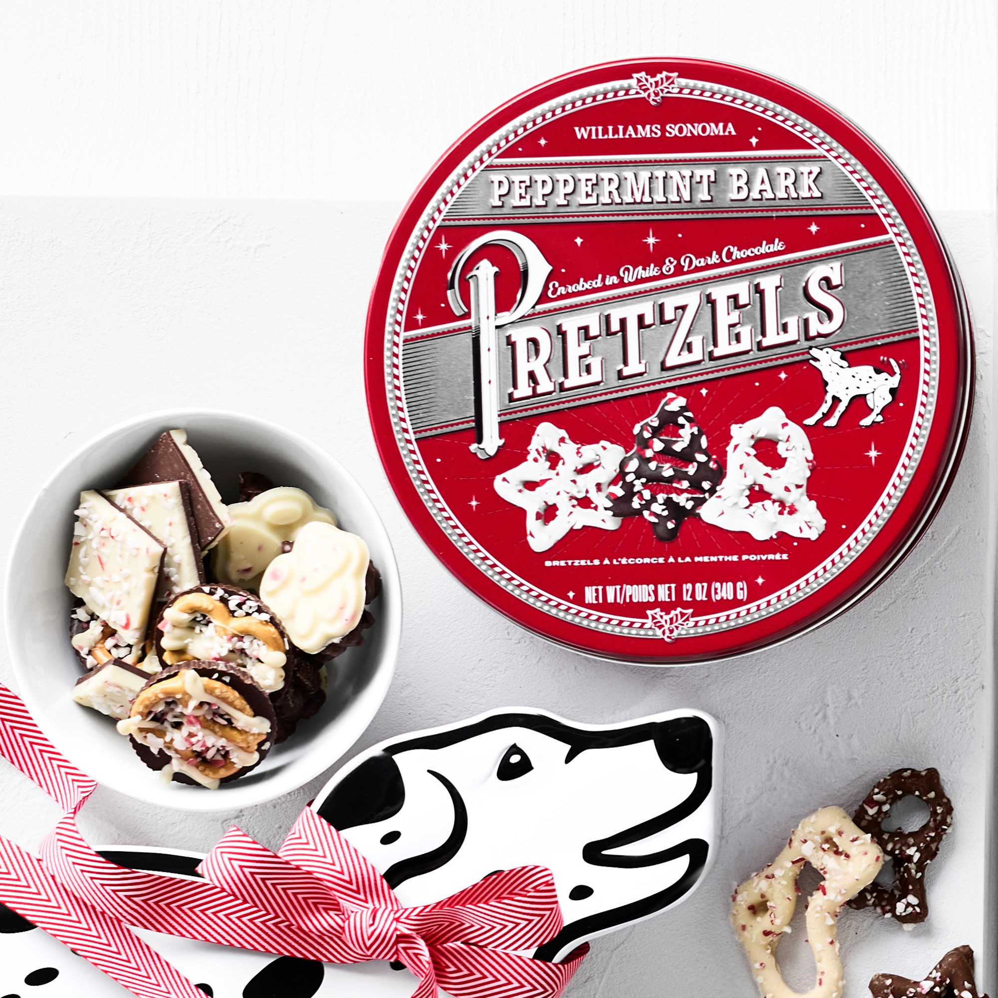 Williams Sonoma Peppermint Bark Pretzels