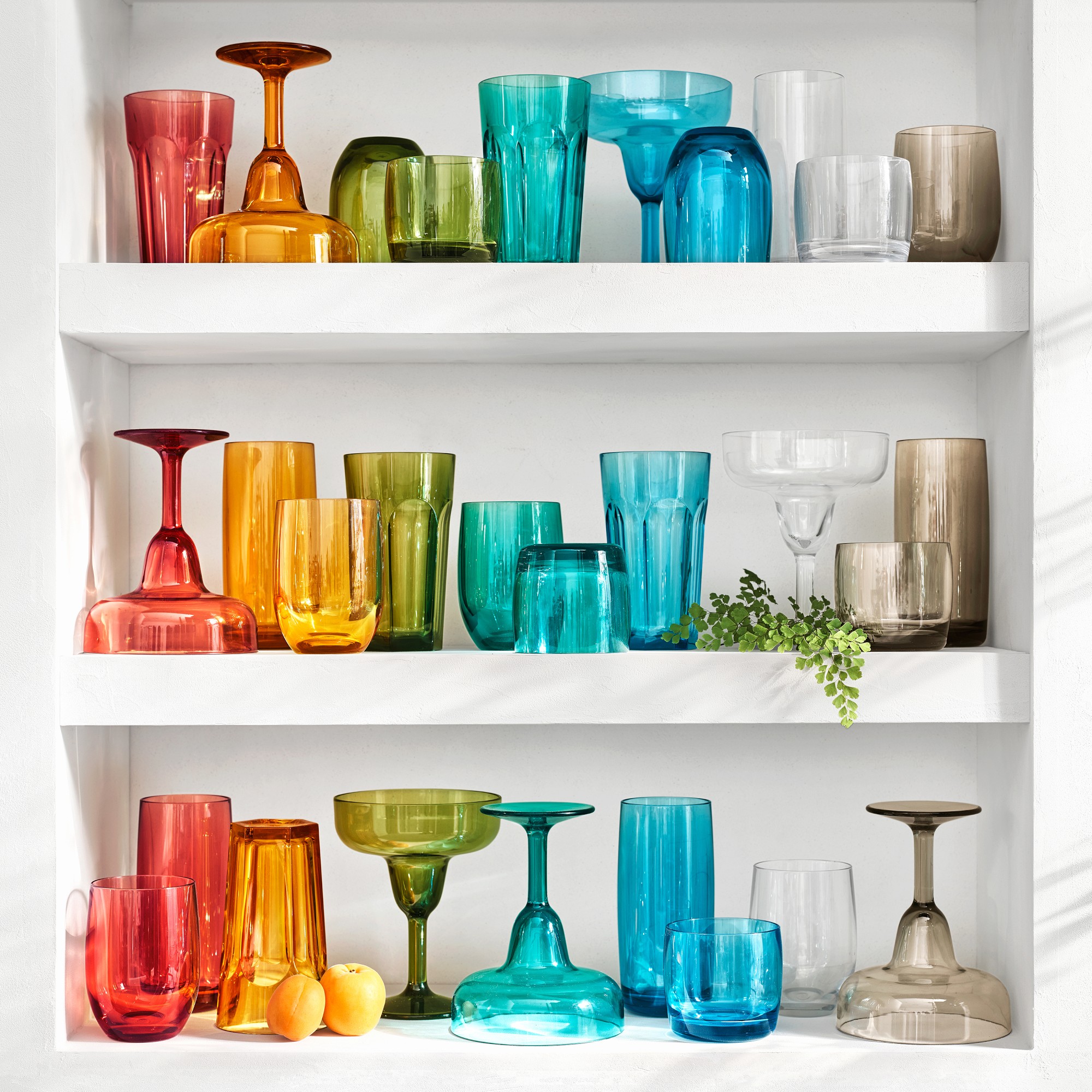 DuraClear® Tritan Outdoor Multicolored Wine Glasses, Set of 6