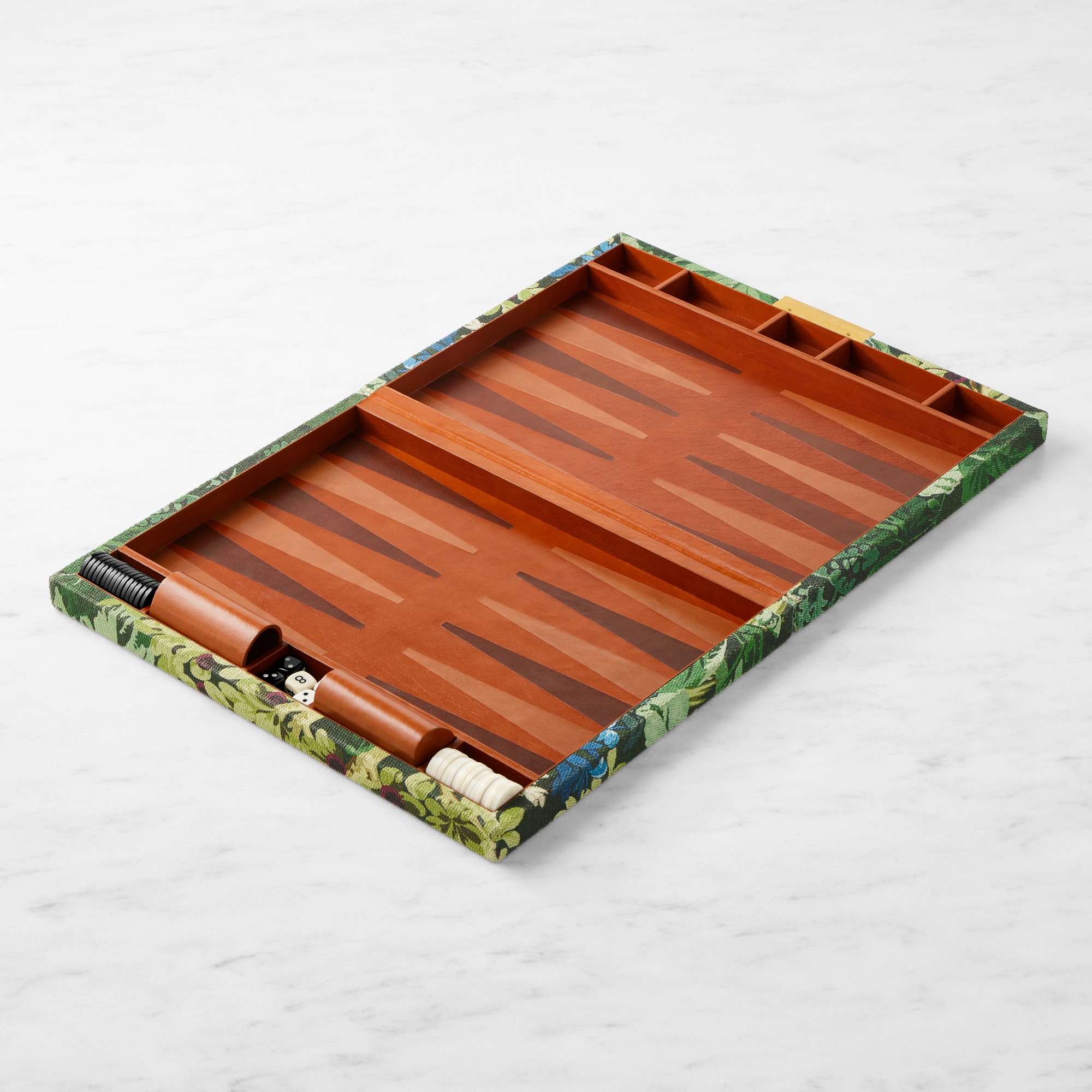 Fern Forest Printed Jute Backgammon