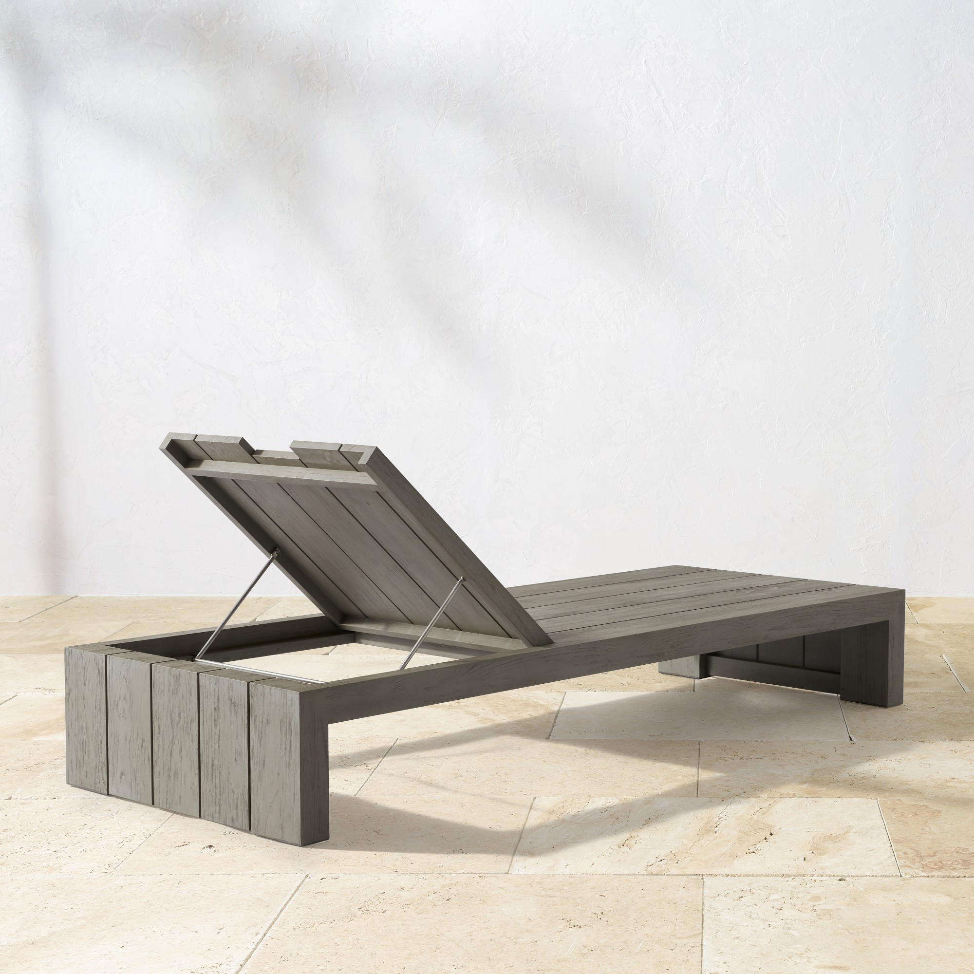Larnaca Outdoor Grey Teak Chaise