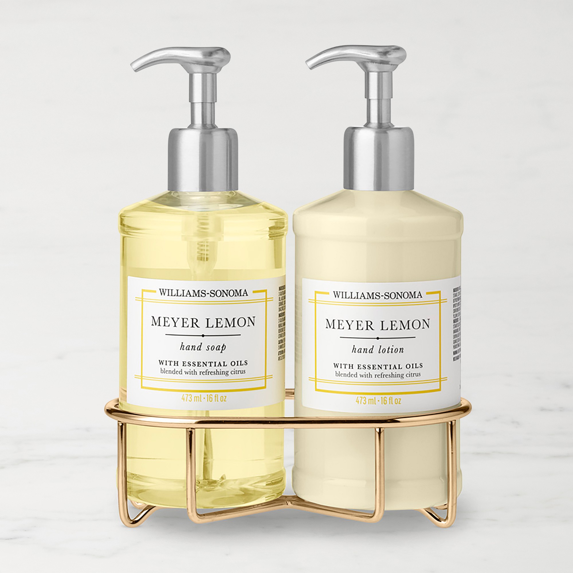 Williams Sonoma Meyer Lemon Hand Soap & Lotion 3-Piece Set