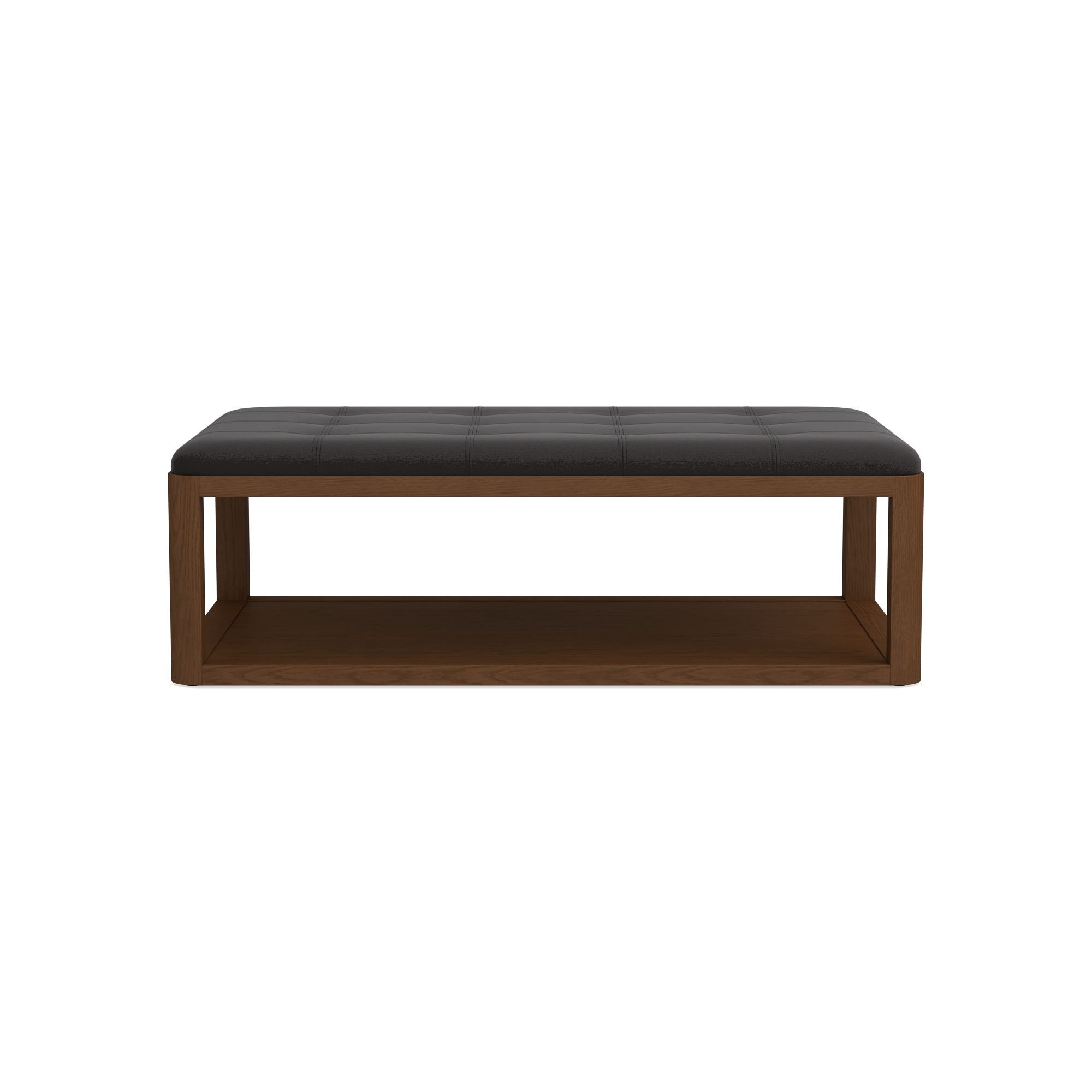 Porte Grid Tufted Rectangular Ottoman (48