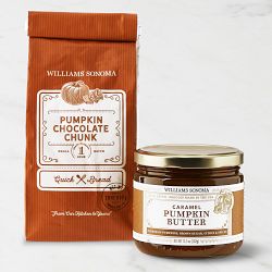 Williams Sonoma Pumpkin Chocolate Chunk Quick Bread Mix & Pumpkin Caramel Butter