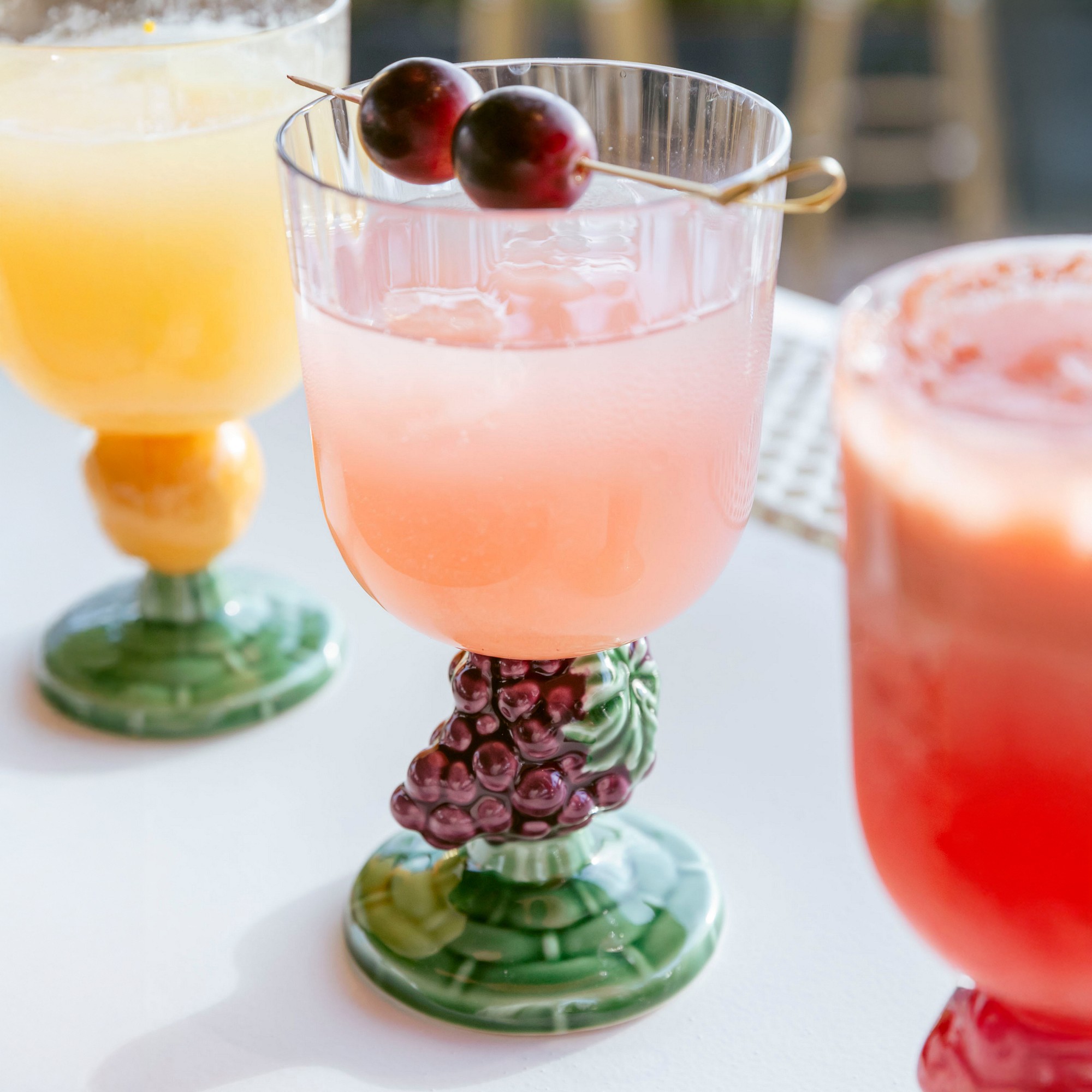 Bordallo Pinheiro Carmen Fruit Goblets, Set of 2