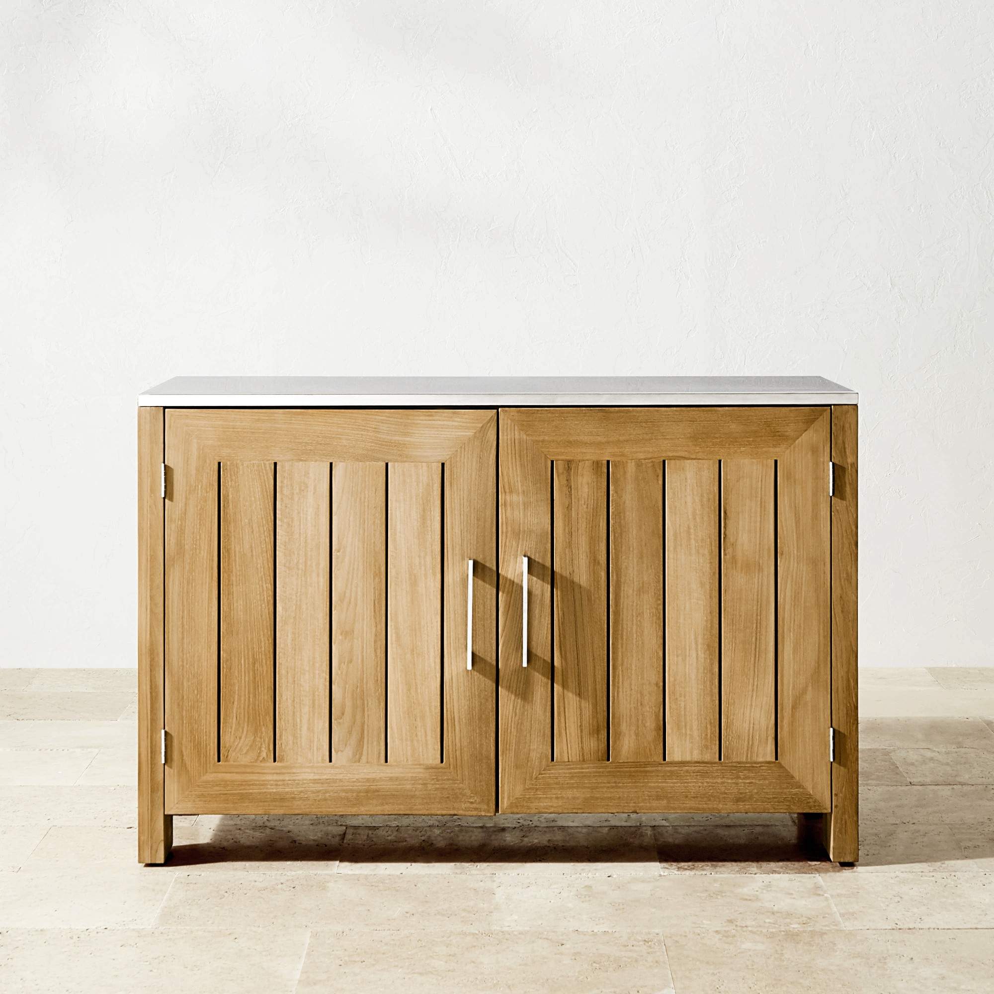 Larnaca Outdoor Teak 2-Door Cabinet (54.5