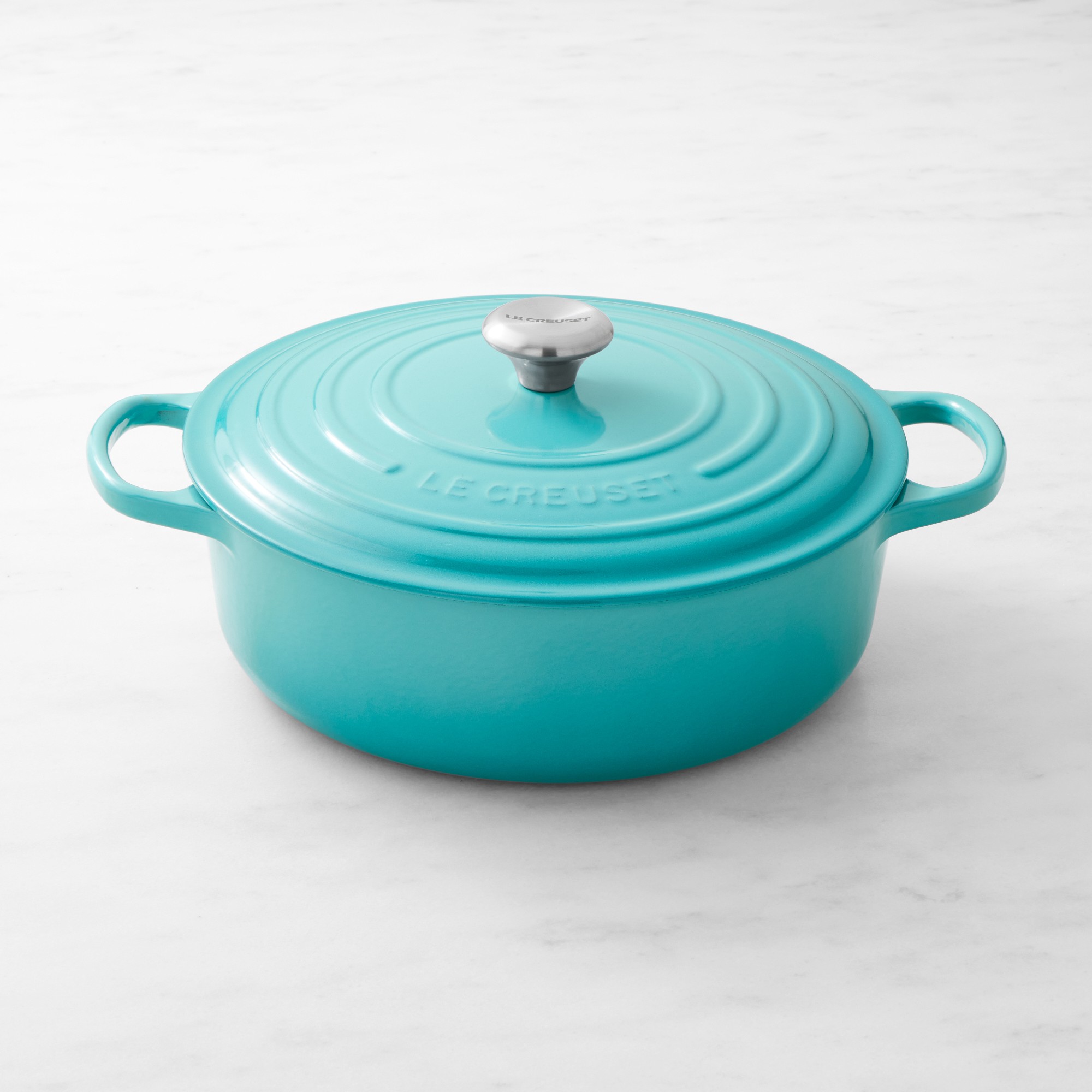 Le Creuset Signature Enameled Cast Iron Round Wide Dutch Oven, 6 3/4-Qt.