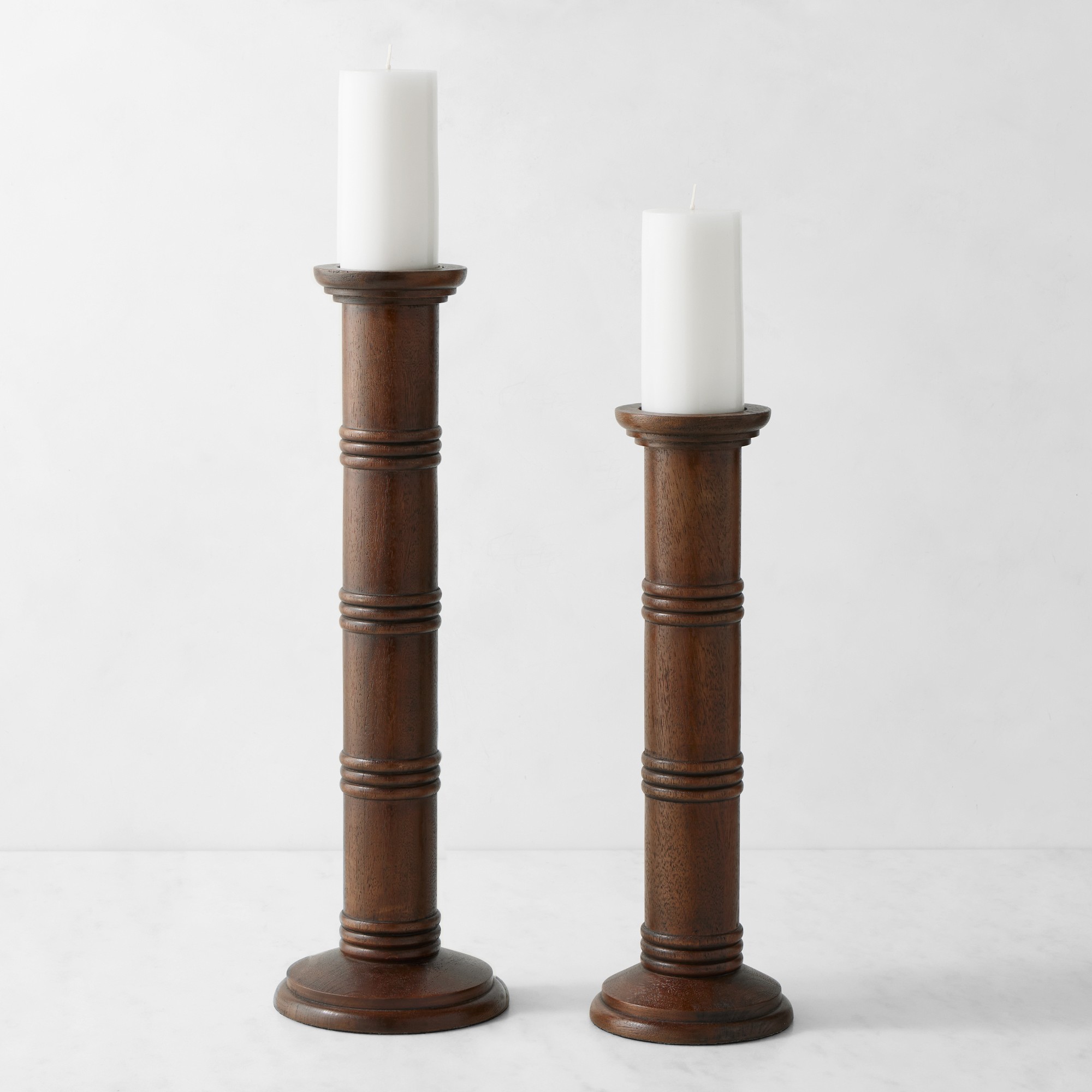 Oversized Wooden Pillar Holder