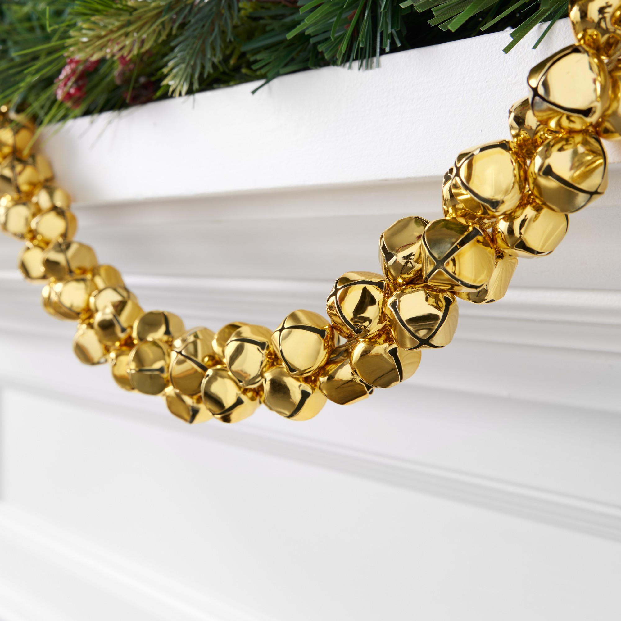 Jingle Bell Faux Garland, 6'