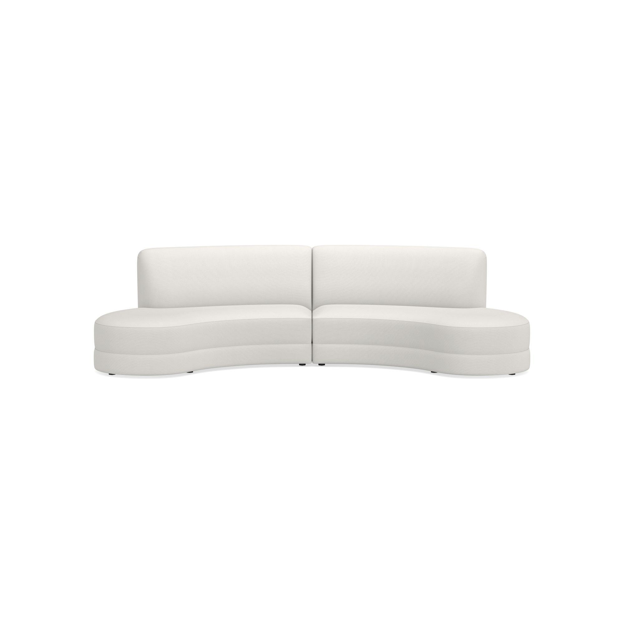 Capri 2-Piece Bumper Armless Sectional (132