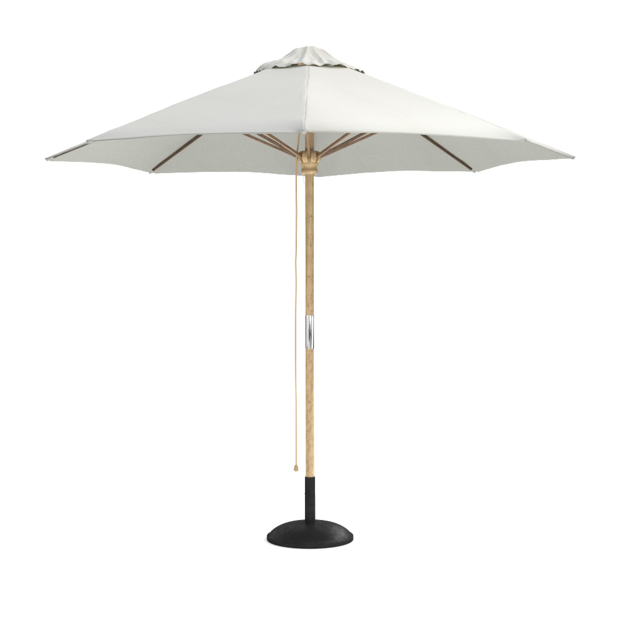 10' Round Outdoor Larnaca Teak Umbrella