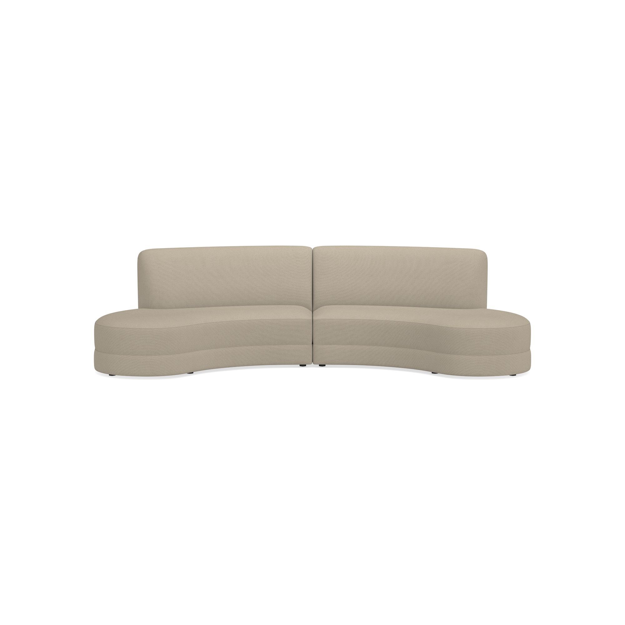 Capri 2-Piece Bumper Armless Sectional (132