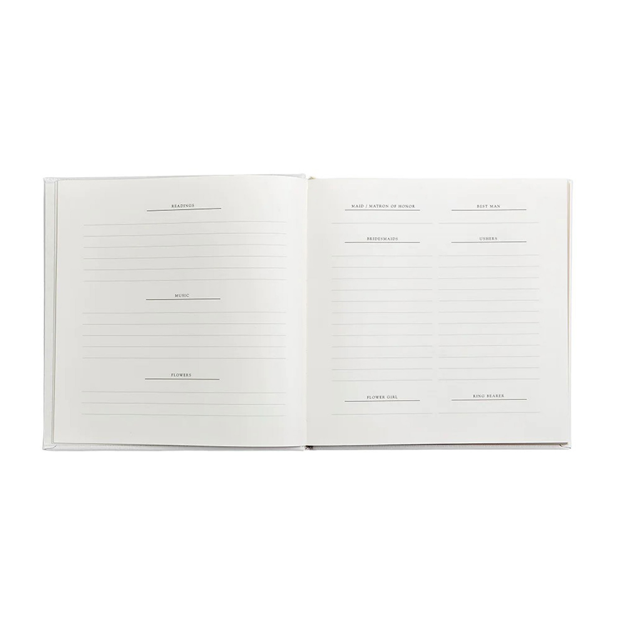 Wedding Journal with White Leather