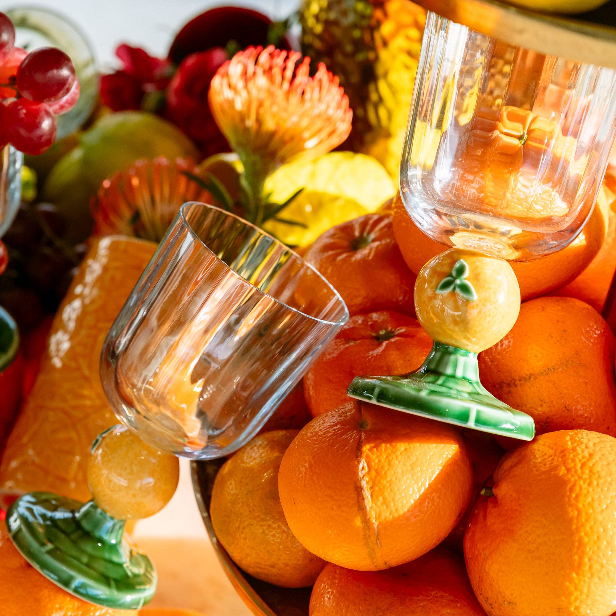 Bordallo Pinheiro Carmen Fruit Goblets, Set of 2