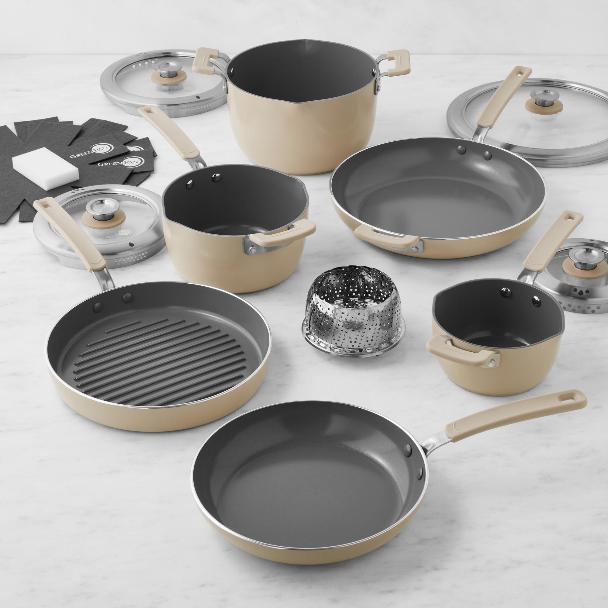 GreenPan™ Space Saving Stack Ceramic Nonstick 11-Piece Cookware Set