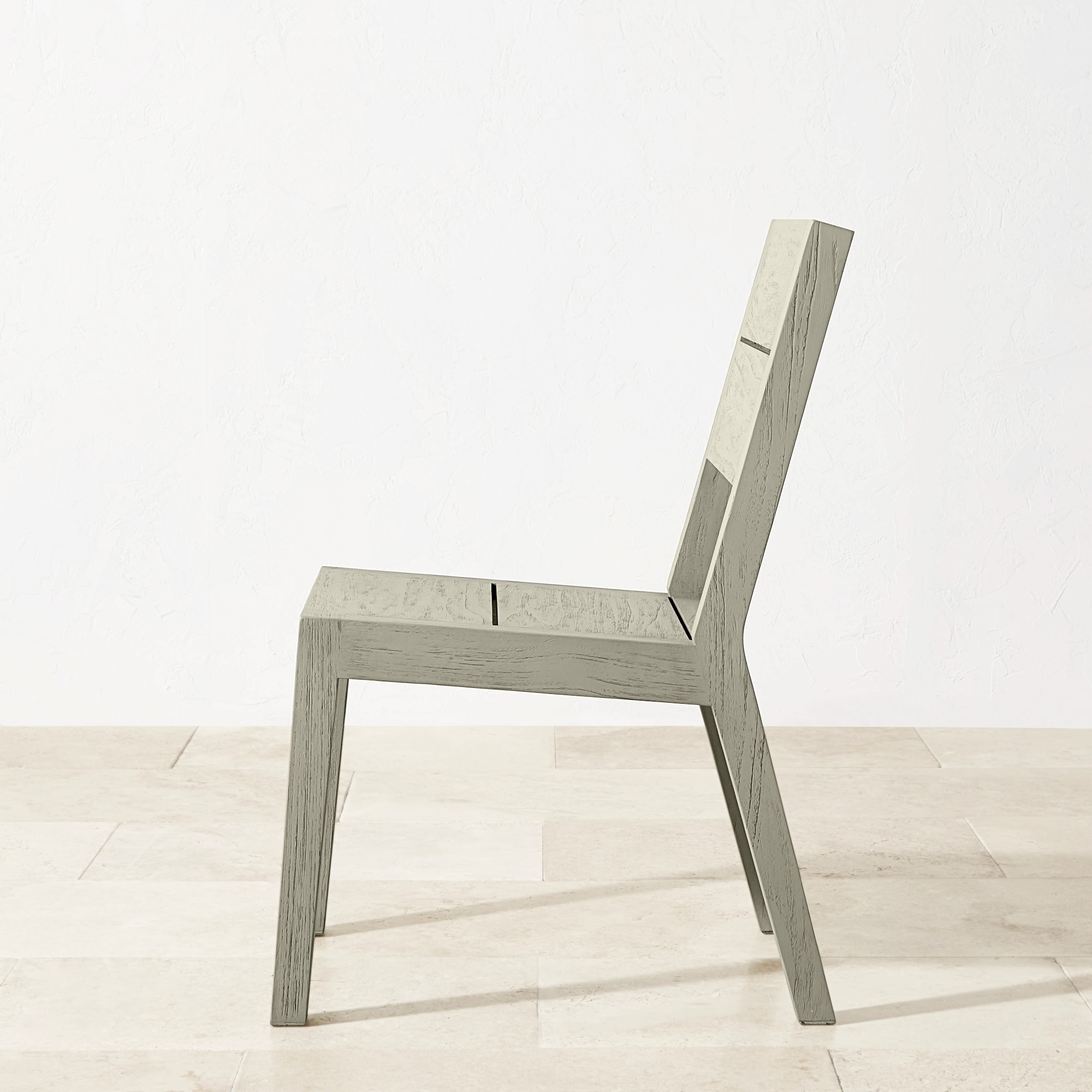 Larnaca Outdoor Grey Teak Dining Side Chair