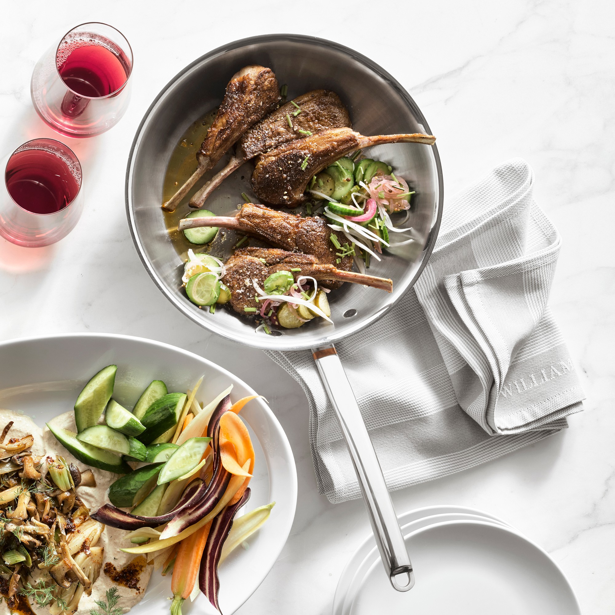 Williams Sonoma Signature Thermo-Clad™ Copper Pro Fry Pan