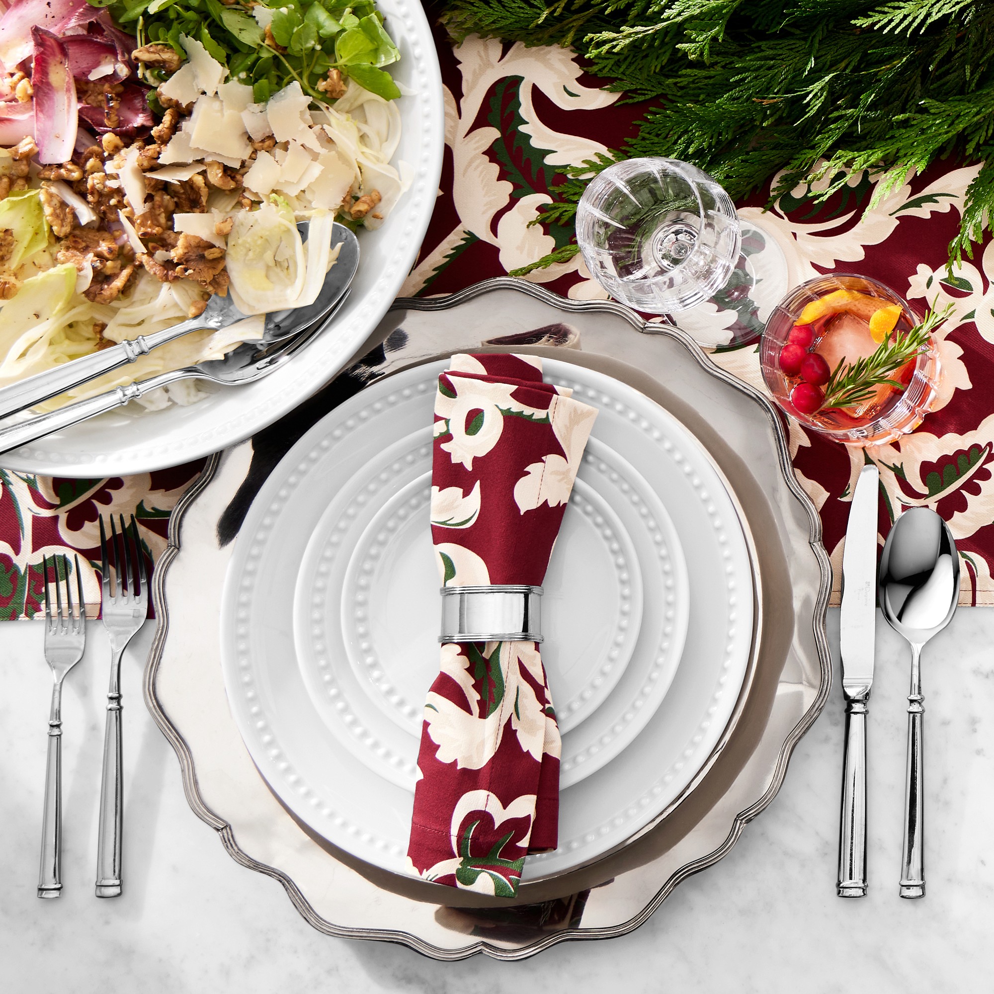 Pillivuyt Beaded Coupe Bread & Butter Plates, Set of 4