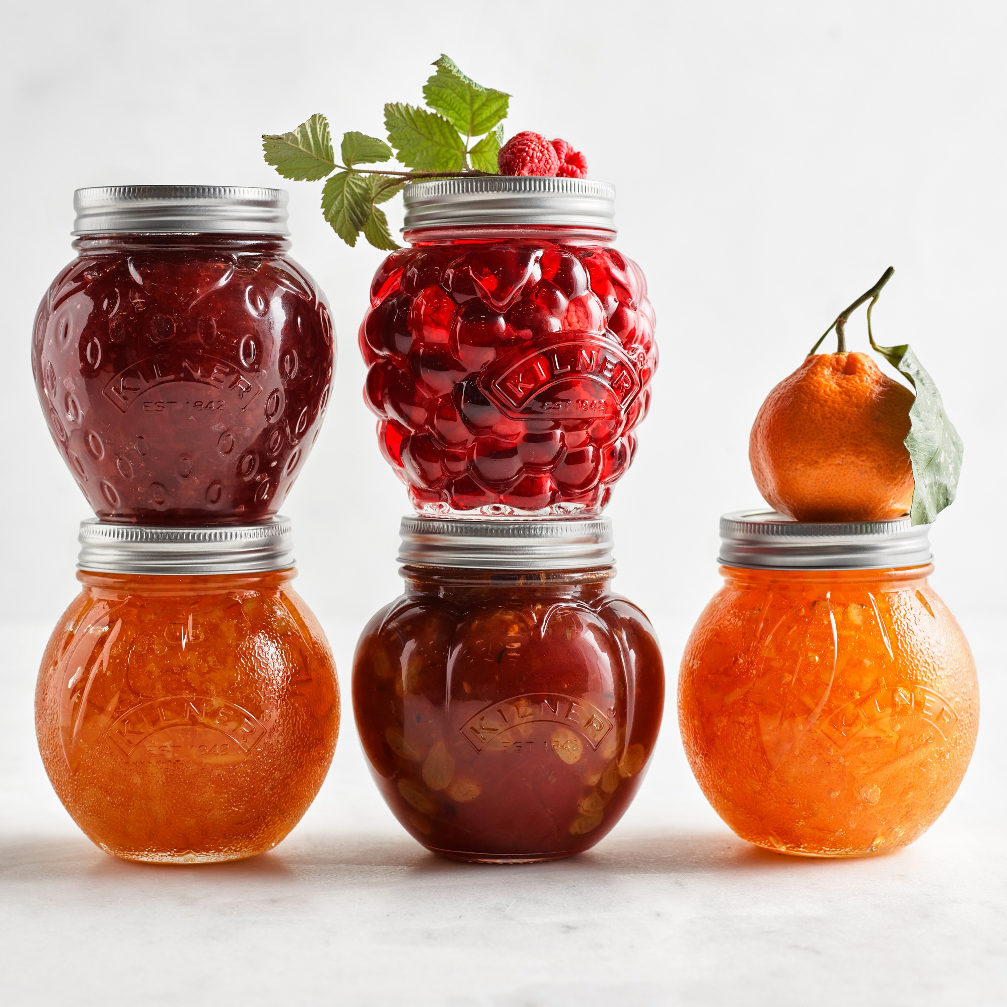 Kilner Orange Jar, 13.5 oz, Set of 6