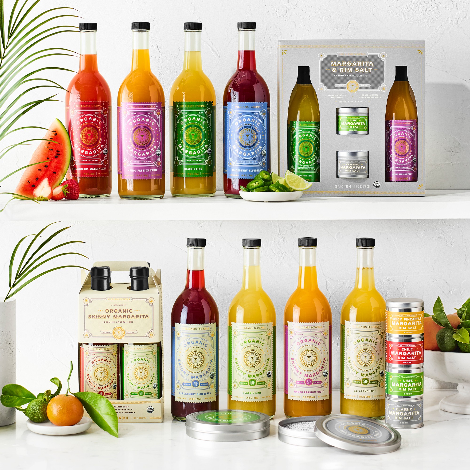 Williams Sonoma Organic Margarita Duo with Salt Gift Set