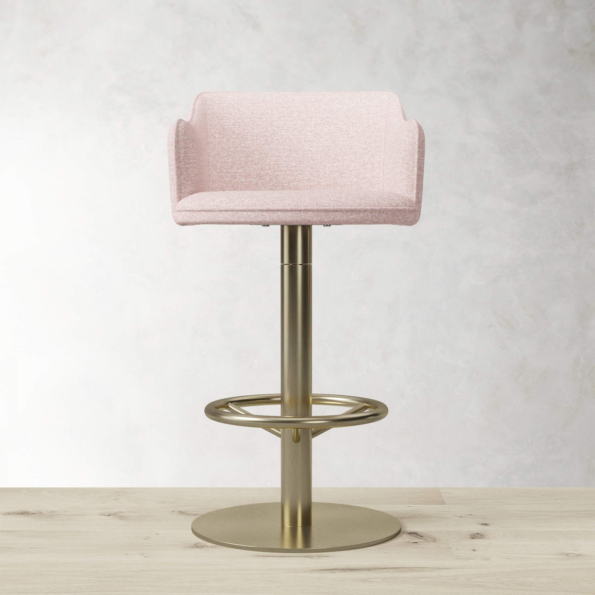Harding Upholstered Pedestal Counter  & Bar Stool