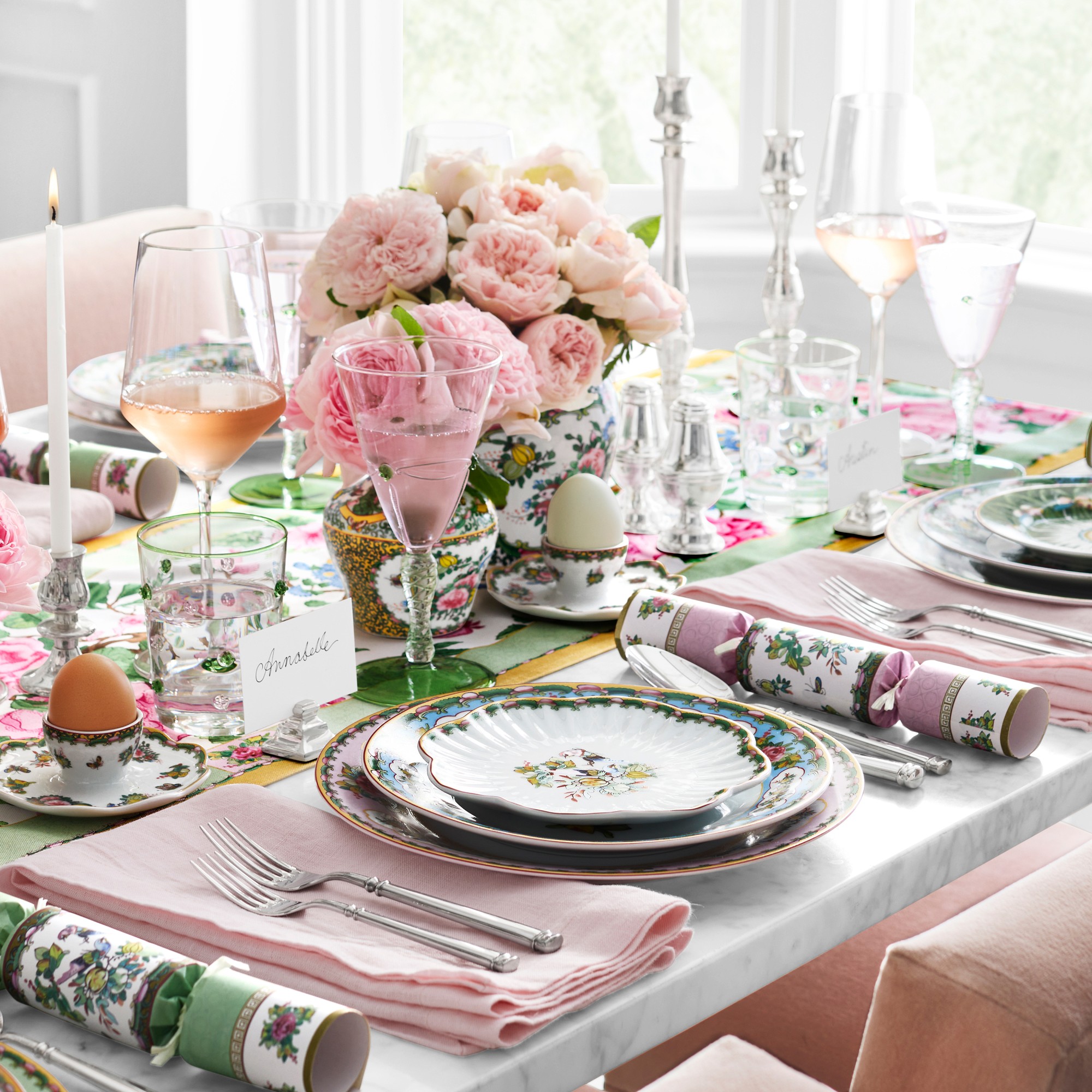 Canton Rose Floral Table Runner