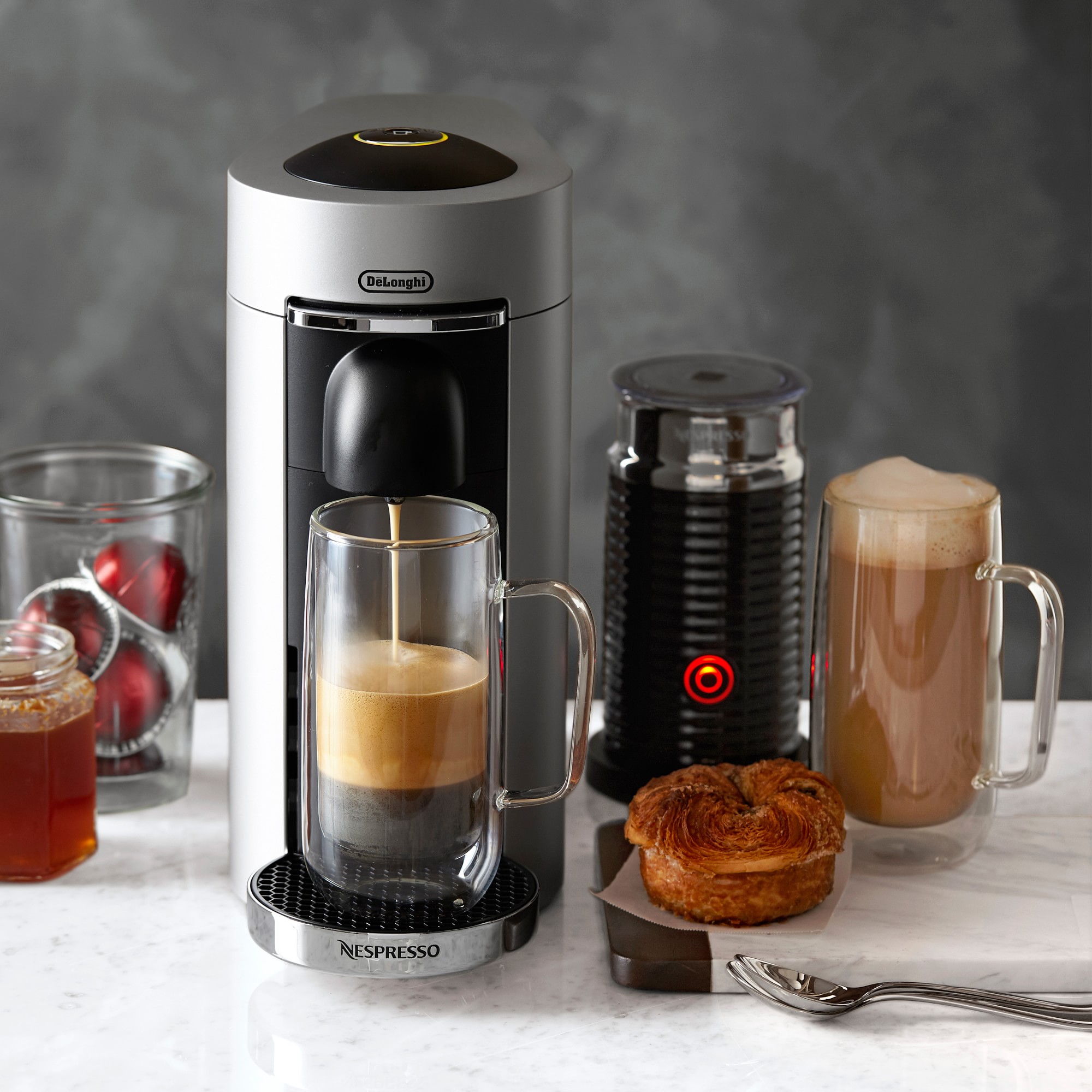Nespresso VertuoPlus Deluxe Coffee Maker & Espresso Machine with Aeroccino Milk Frother
