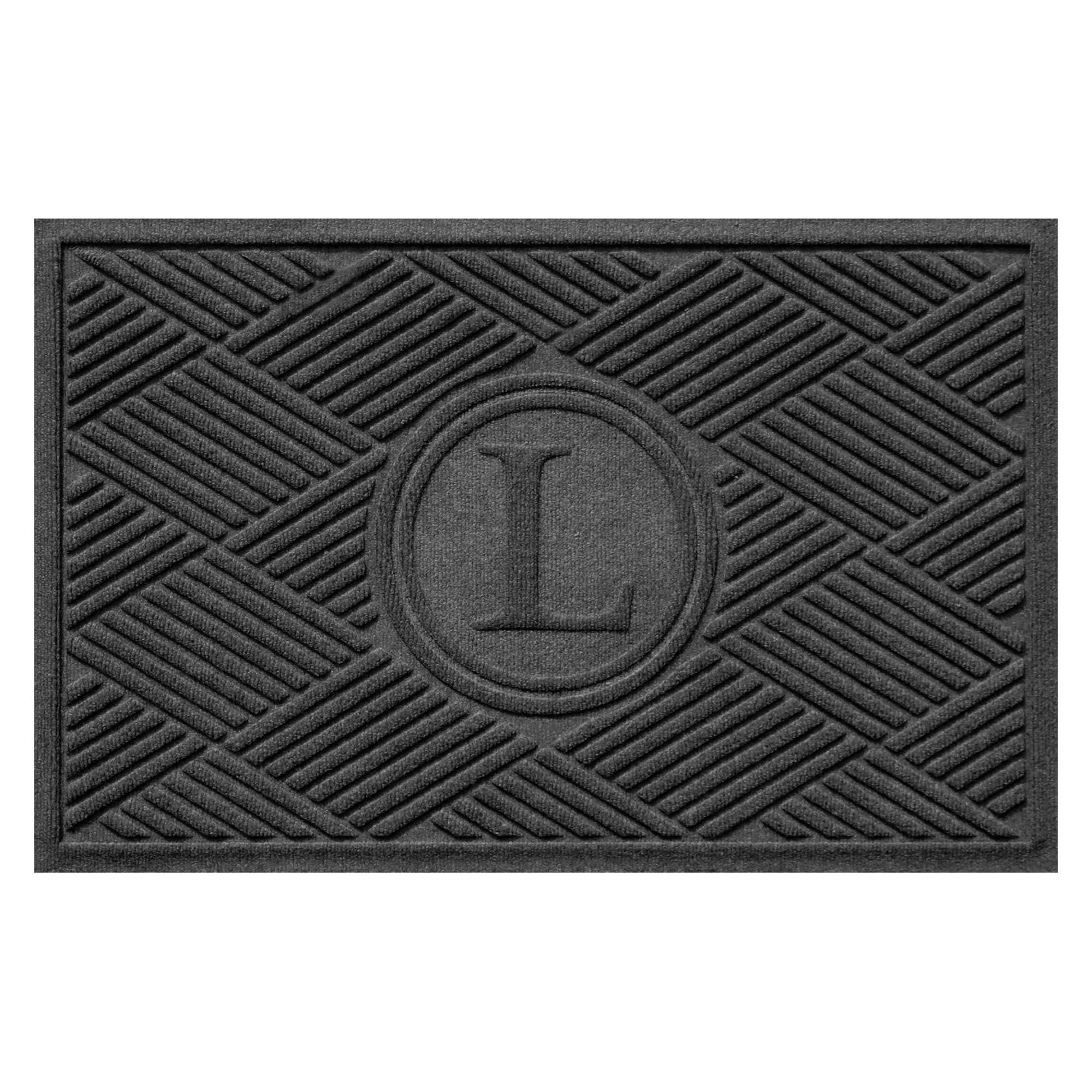 Waterhog Diamonds Commercial Grade Indoor/Outdoor Monogram Doormat, 2' X 3'