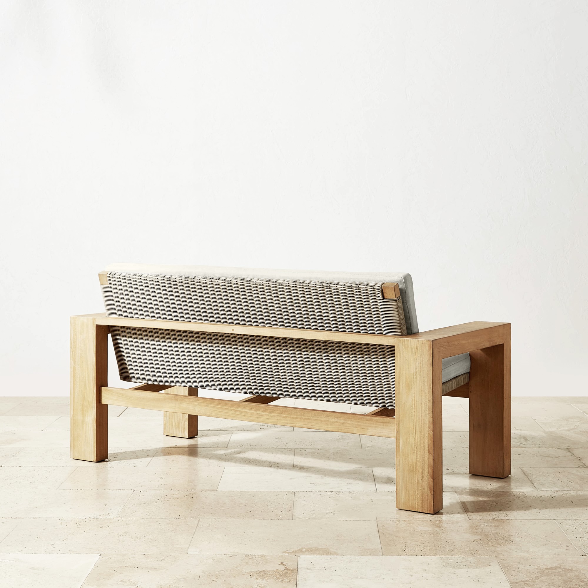 Larnaca Outdoor Teak x All-Weather Weave Sofa (68