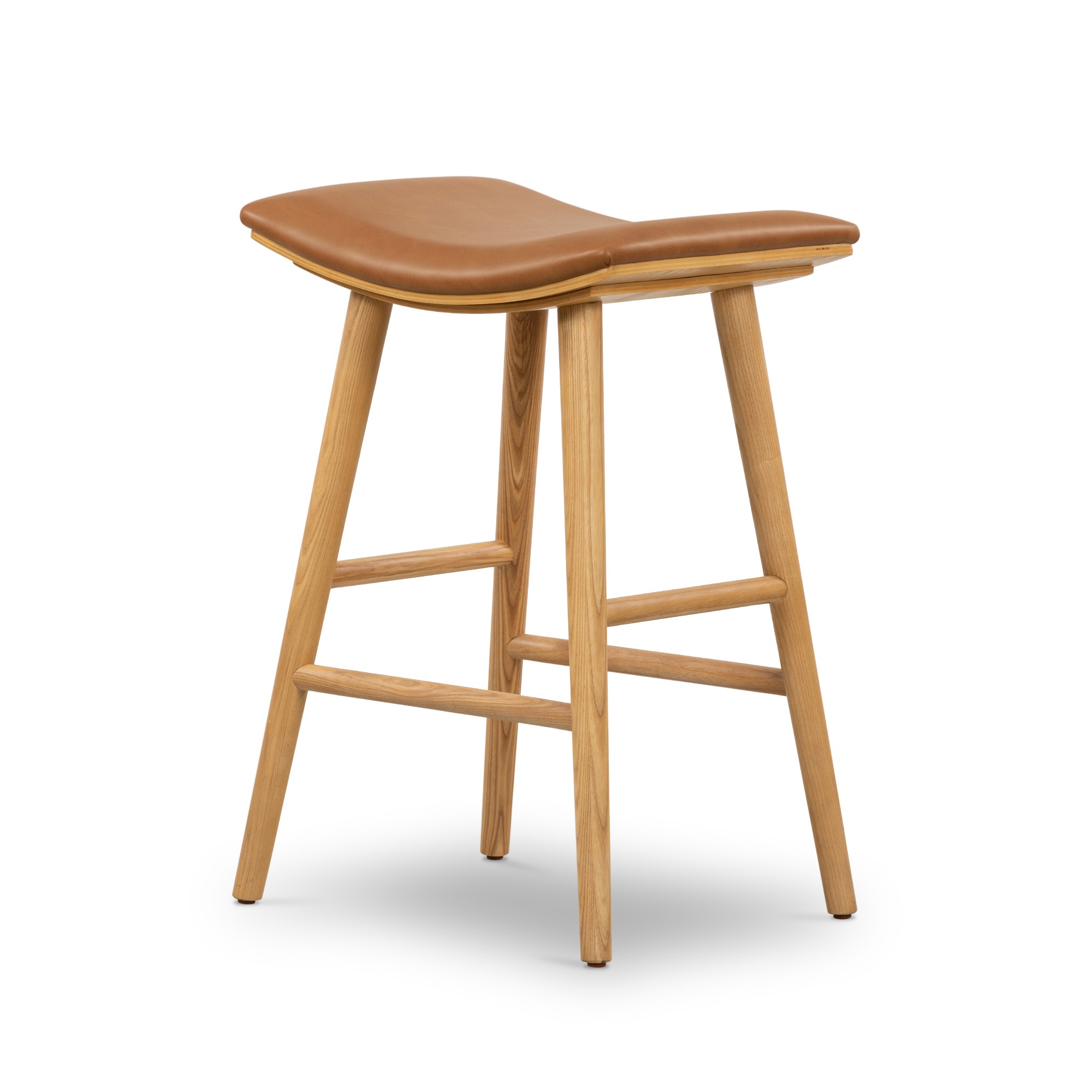 Andalusia Upholstered Saddle Backless Stool