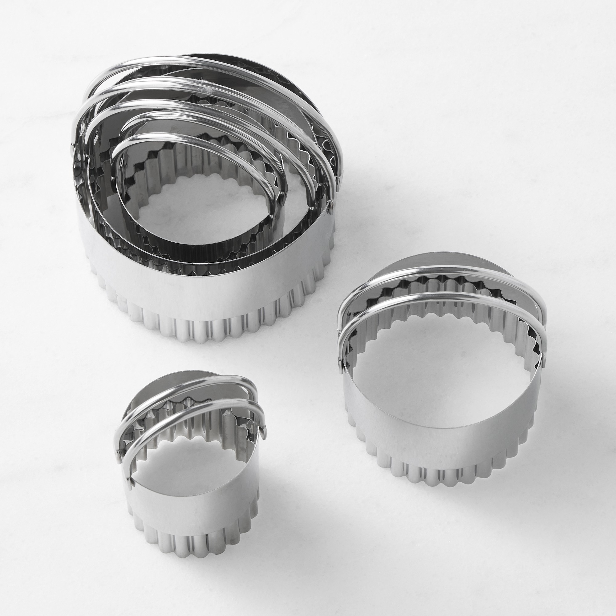 Fluted Biscuit Cookie Cutter, Set of 5