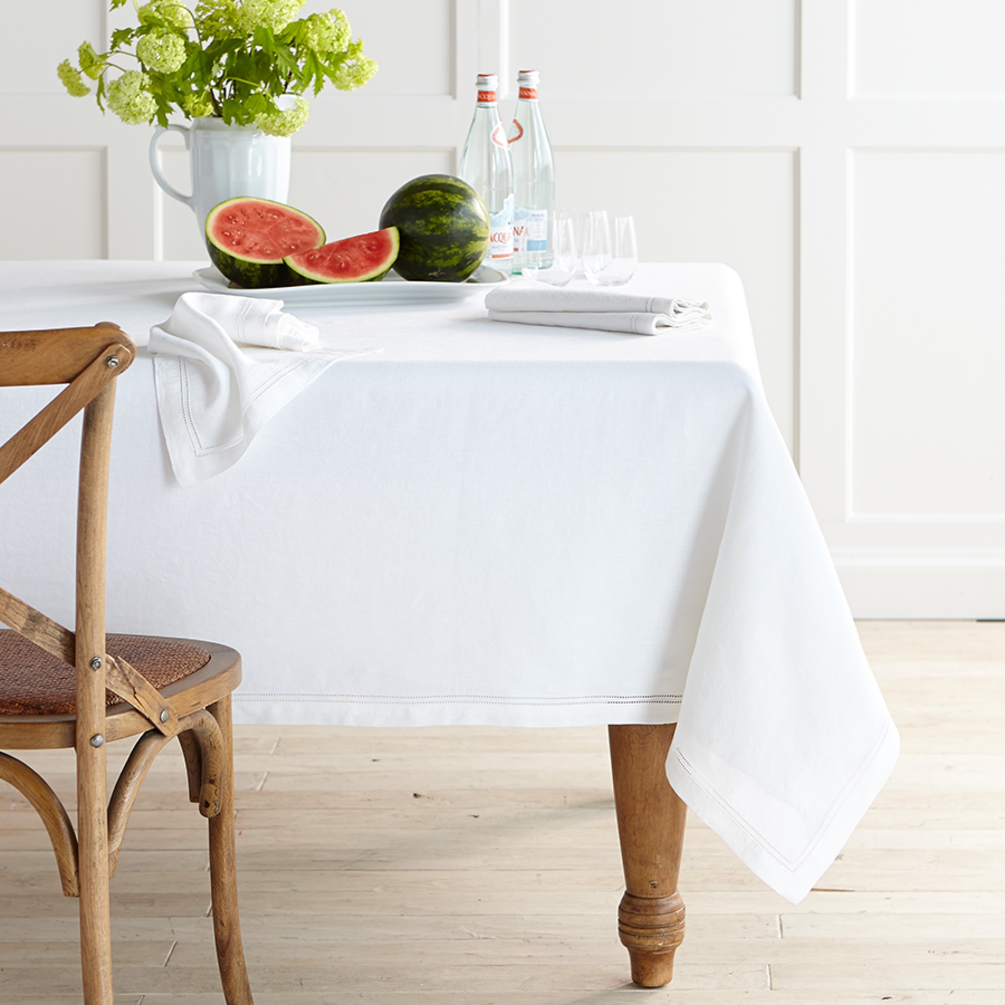 Linen Double Hemstitch Tablecloth