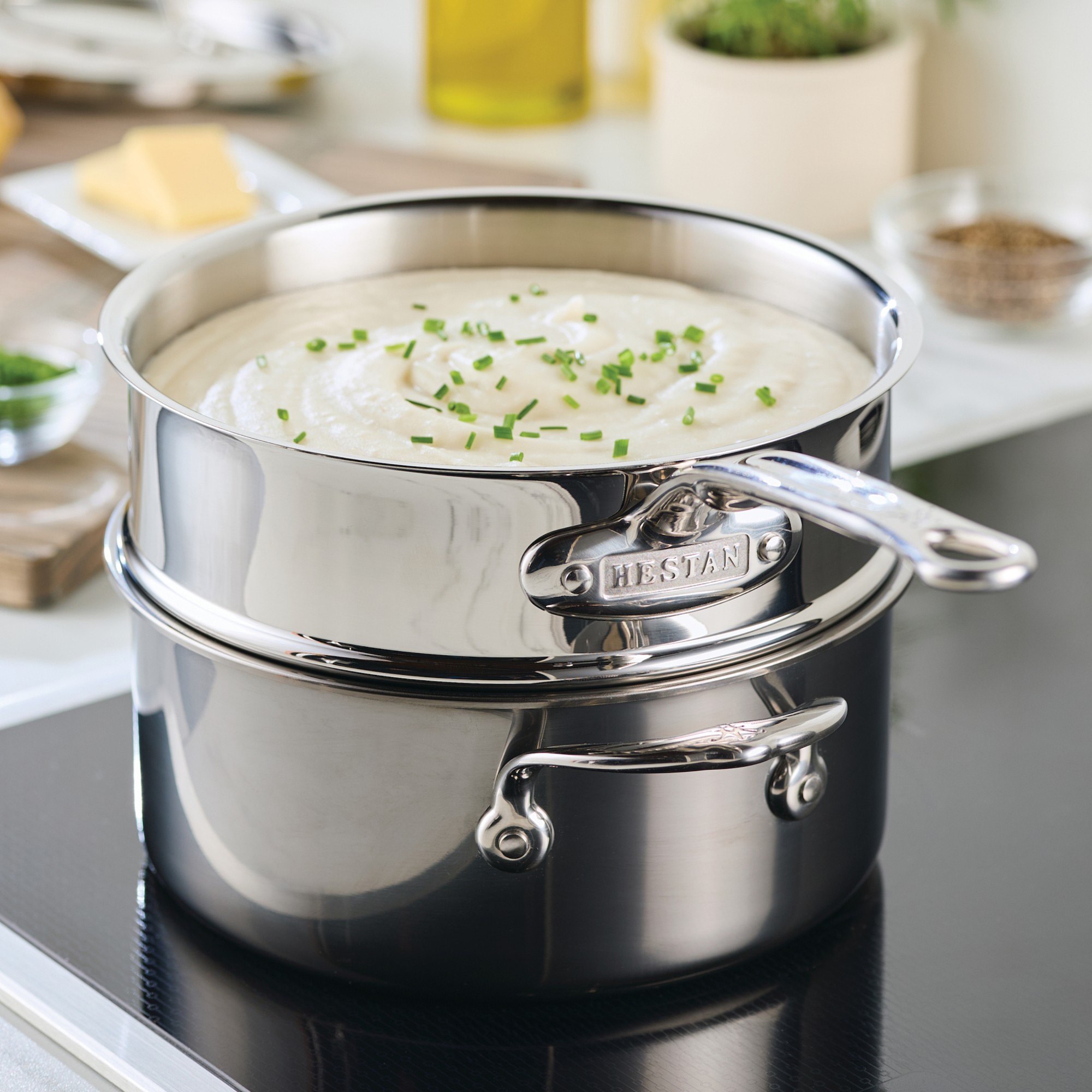 Hestan Provisions Stainless-Steel Double Boiler, 3-Qt.