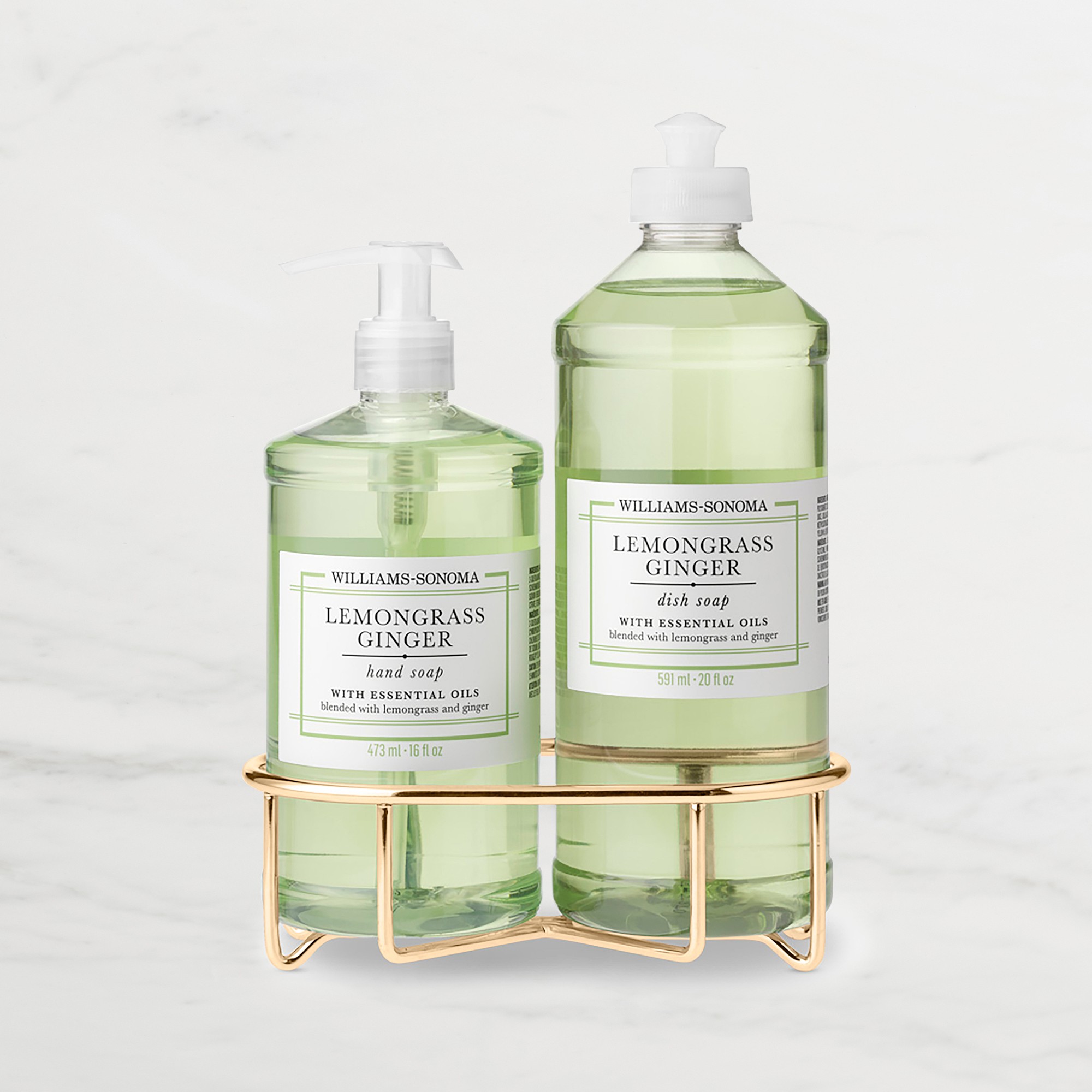 Williams Sonoma Lemongrass Ginger Hand Soap & Dish Soap 3-Piece Kitchen Set
