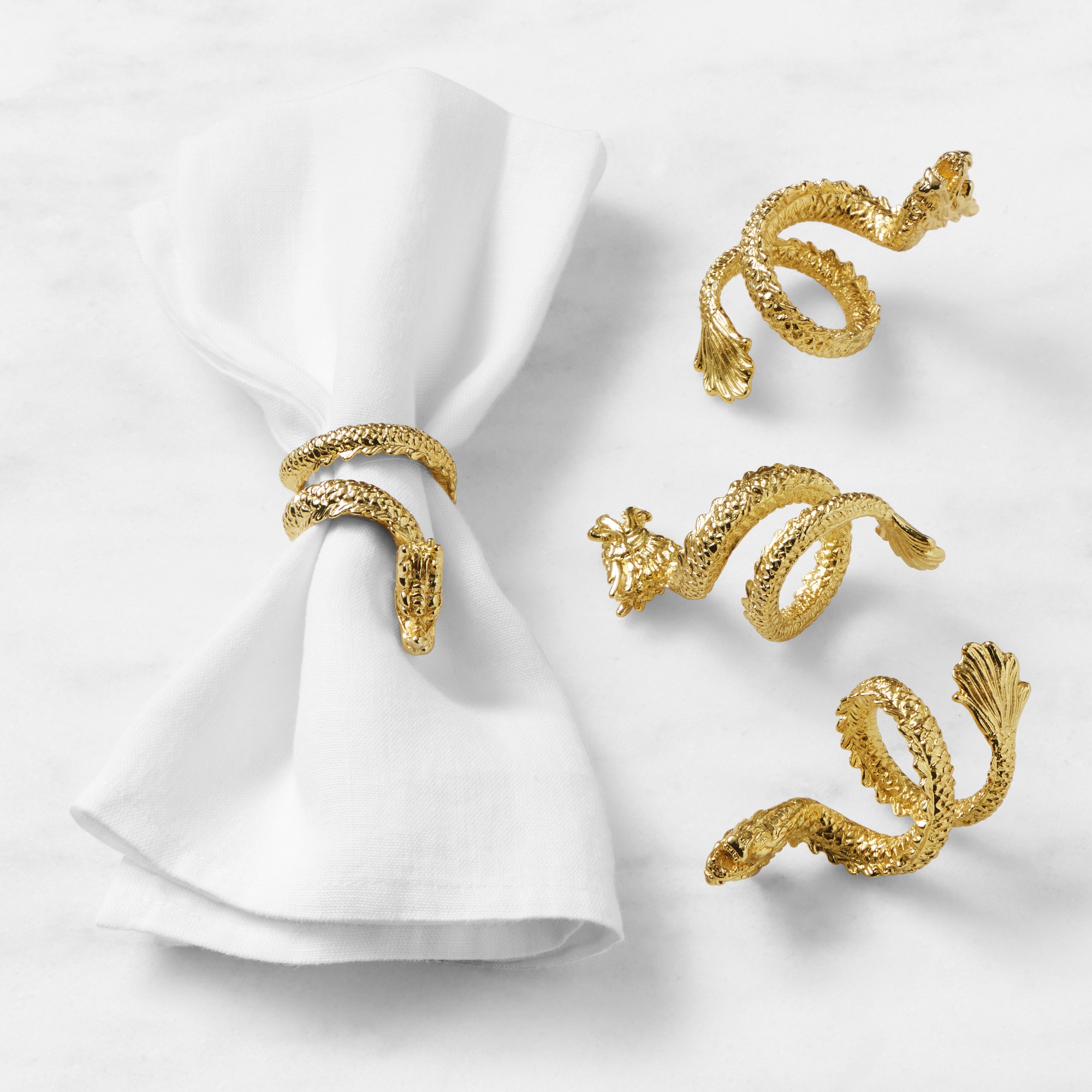 Dragon Napkin Rings, Set of 4