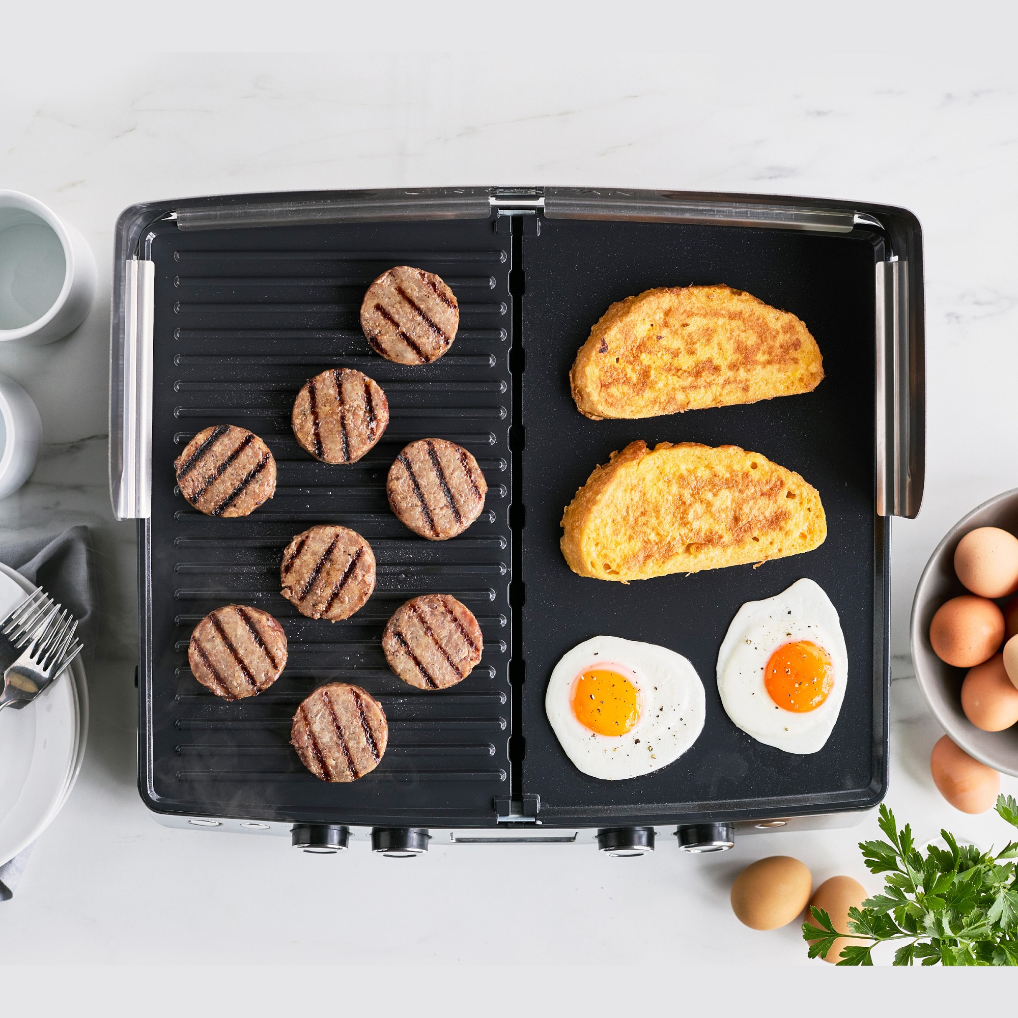 GreenPan™ Premiere Smoke-Less Grill & Griddle with Ceramic Nonstick Coating