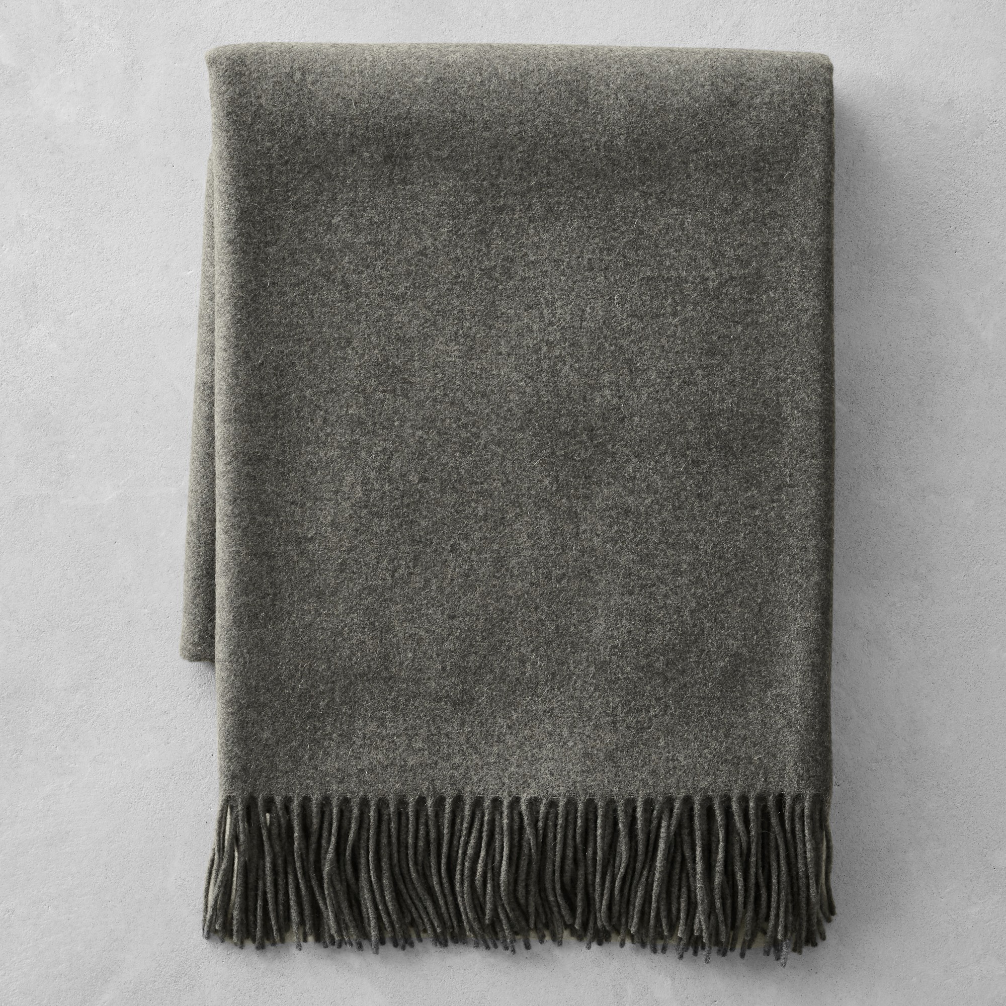 European Solid Cashmere Throw