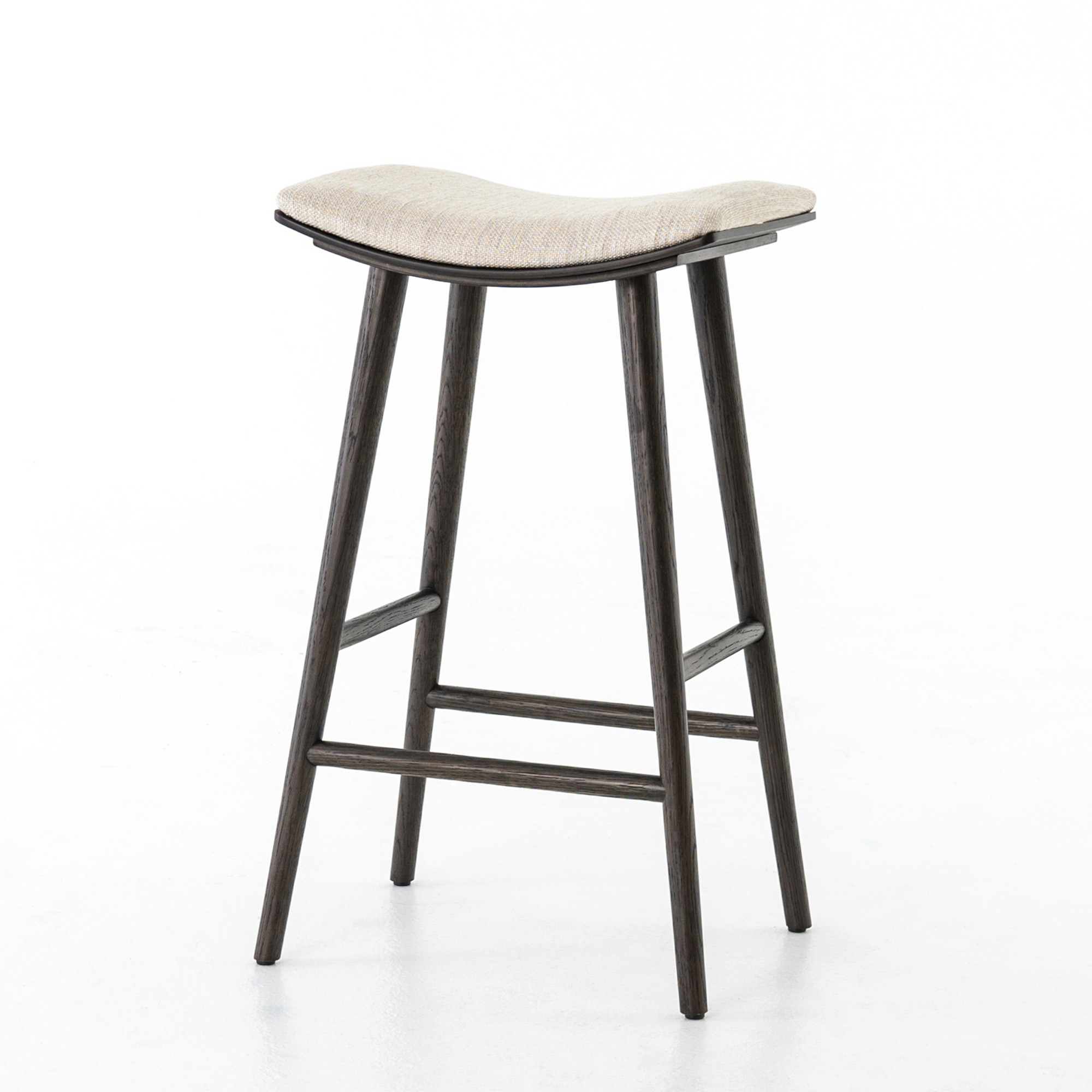 Andalusia Upholstered Saddle Backless Stool