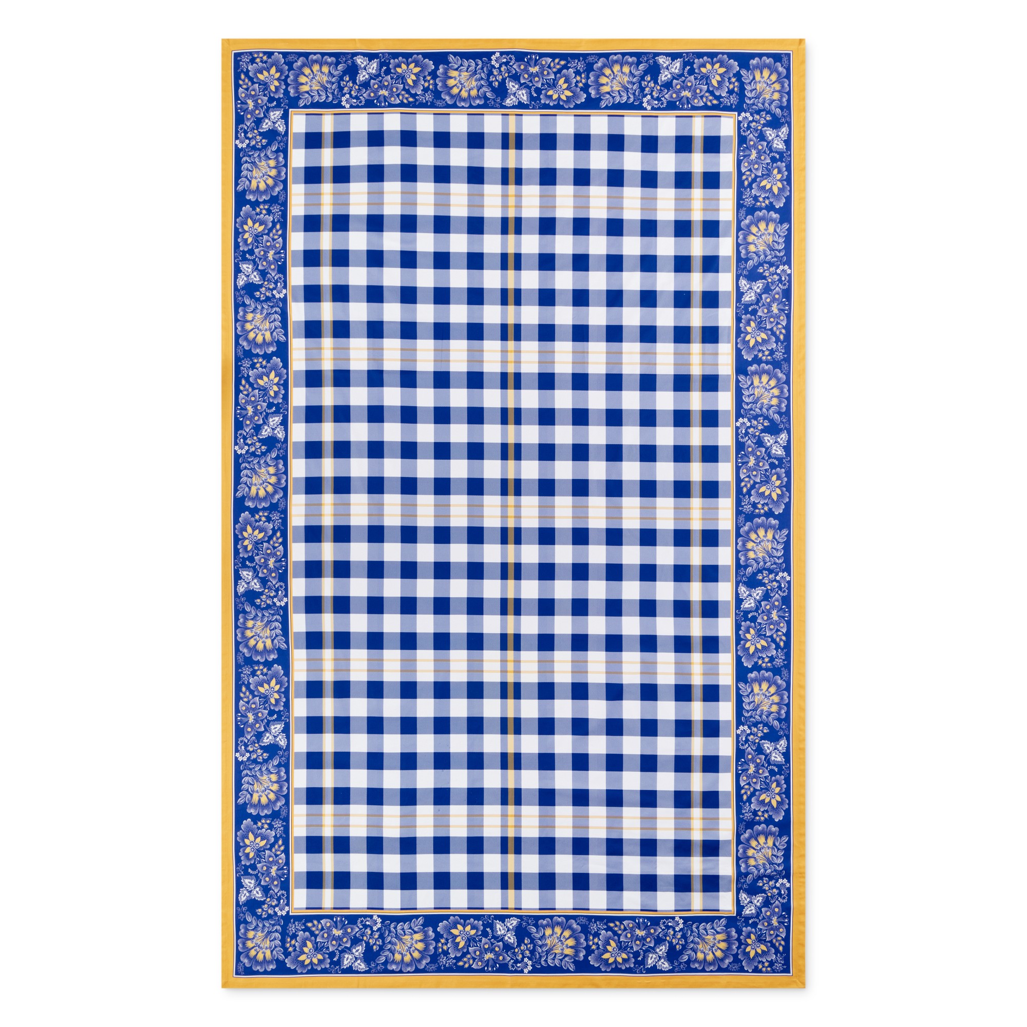 Gingham Floral Tablecloth