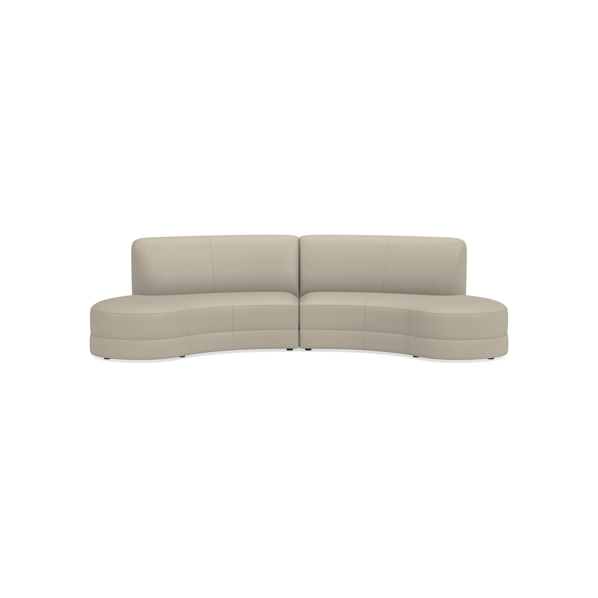 Capri 2-Piece Bumper Armless Sectional (132