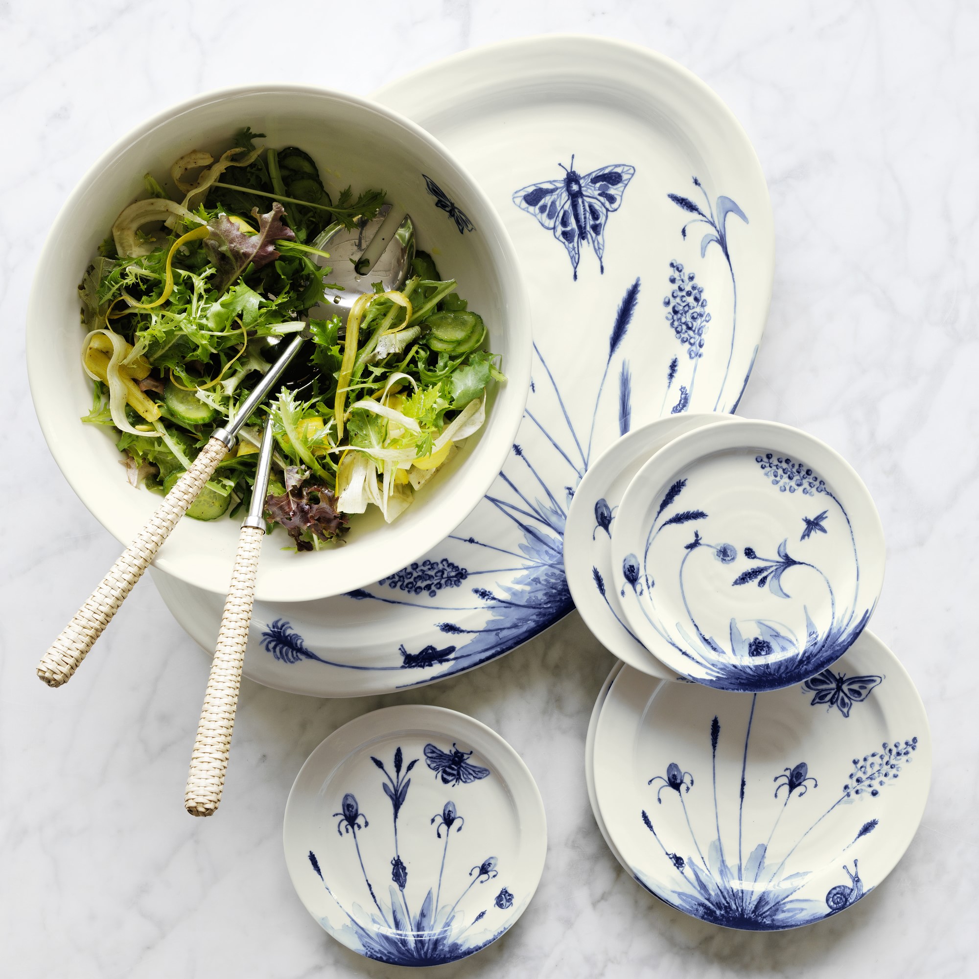 Light Woven Salad Servers