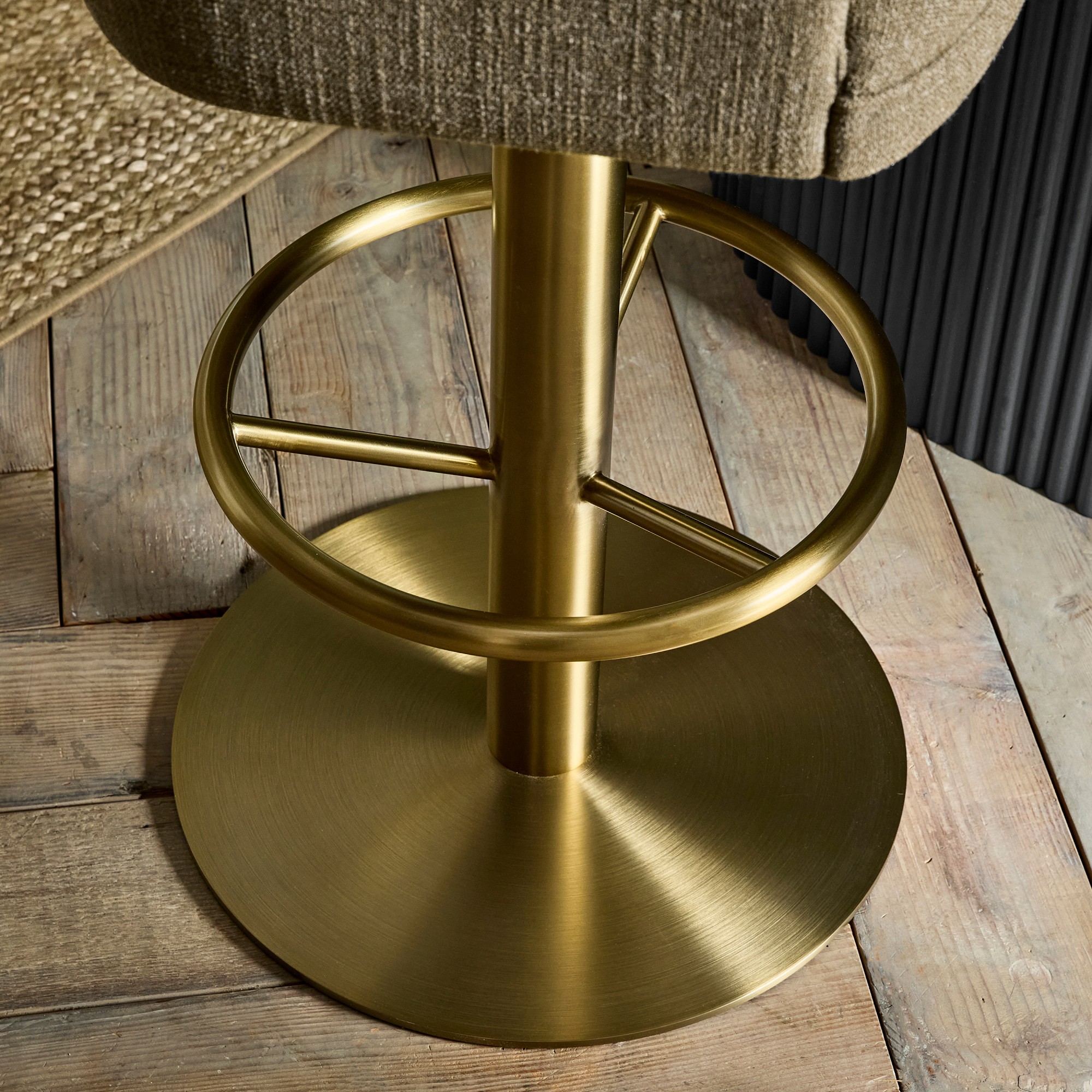 Harding Upholstered Pedestal Counter  & Bar Stool